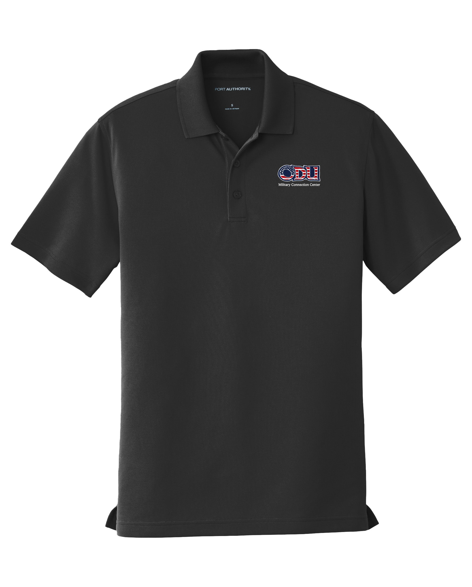 Old Dominion University, ODU Military - Military Connection Center, Port Authority® Dry Zone® UV Micro-Mesh Polo Shirt - Black