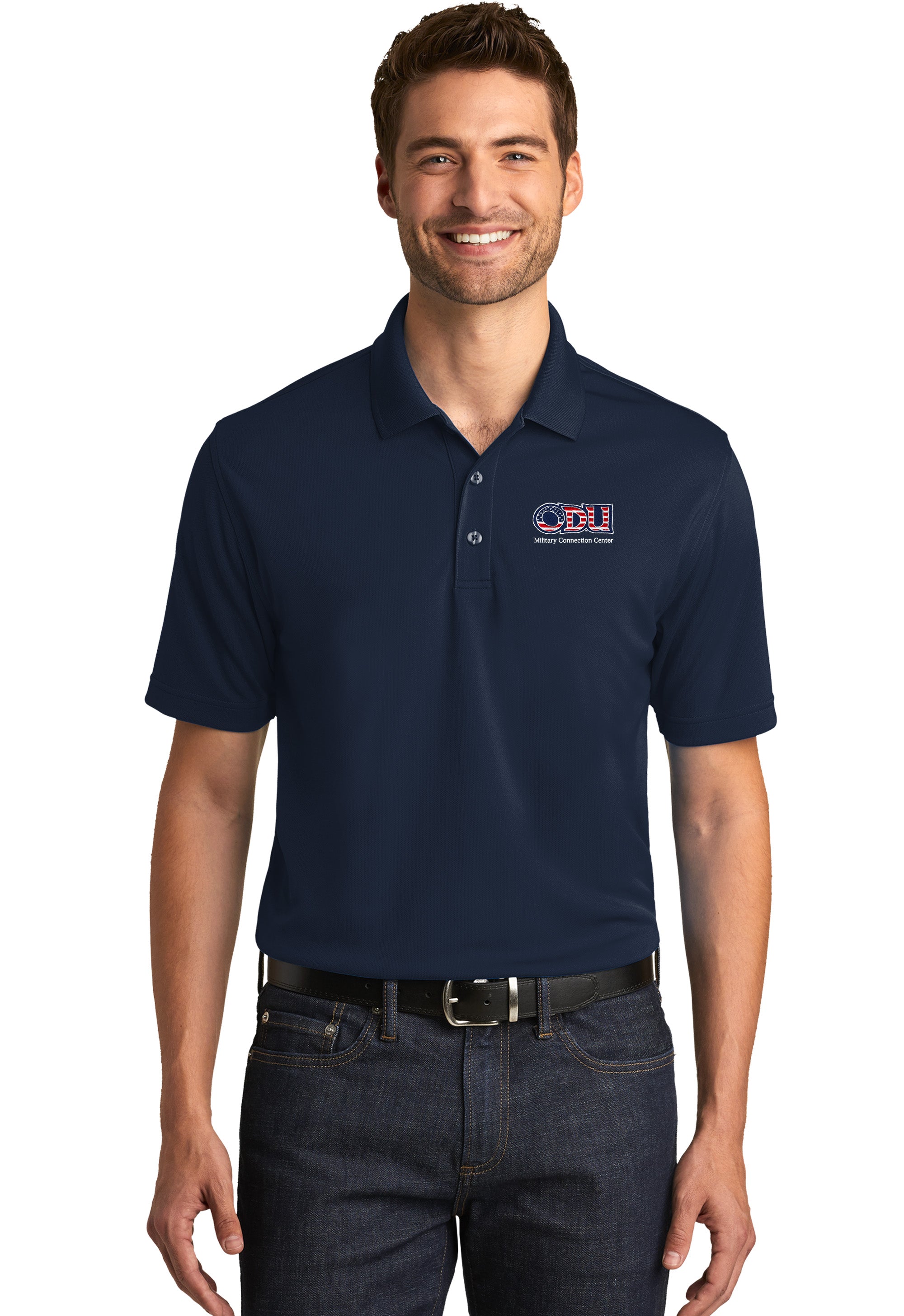 Old Dominion University, ODU Military - Military Connection Center, Port Authority® Dry Zone® UV Micro-Mesh Polo Shirt - Navy