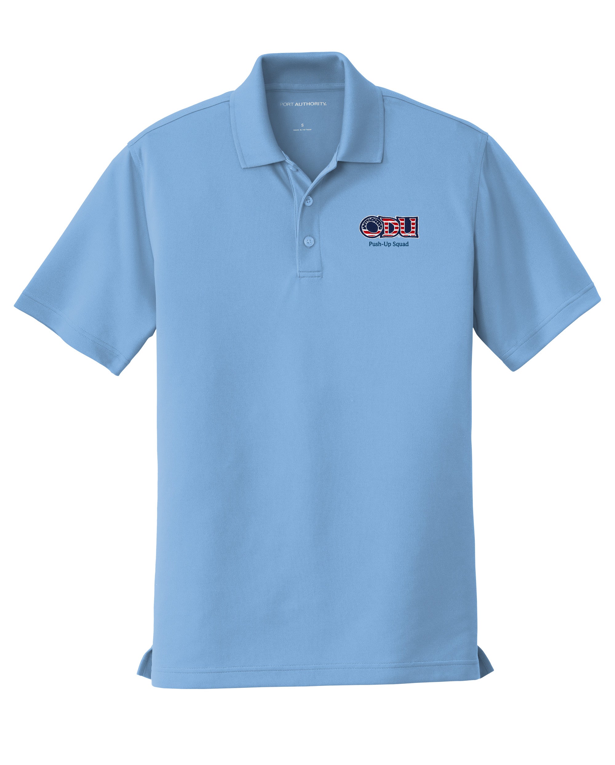 Old Dominion University, ODU - Push-Up Squad, Port Authority® Dry Zone® UV Micro-Mesh Polo Shirt - Carolina Blue