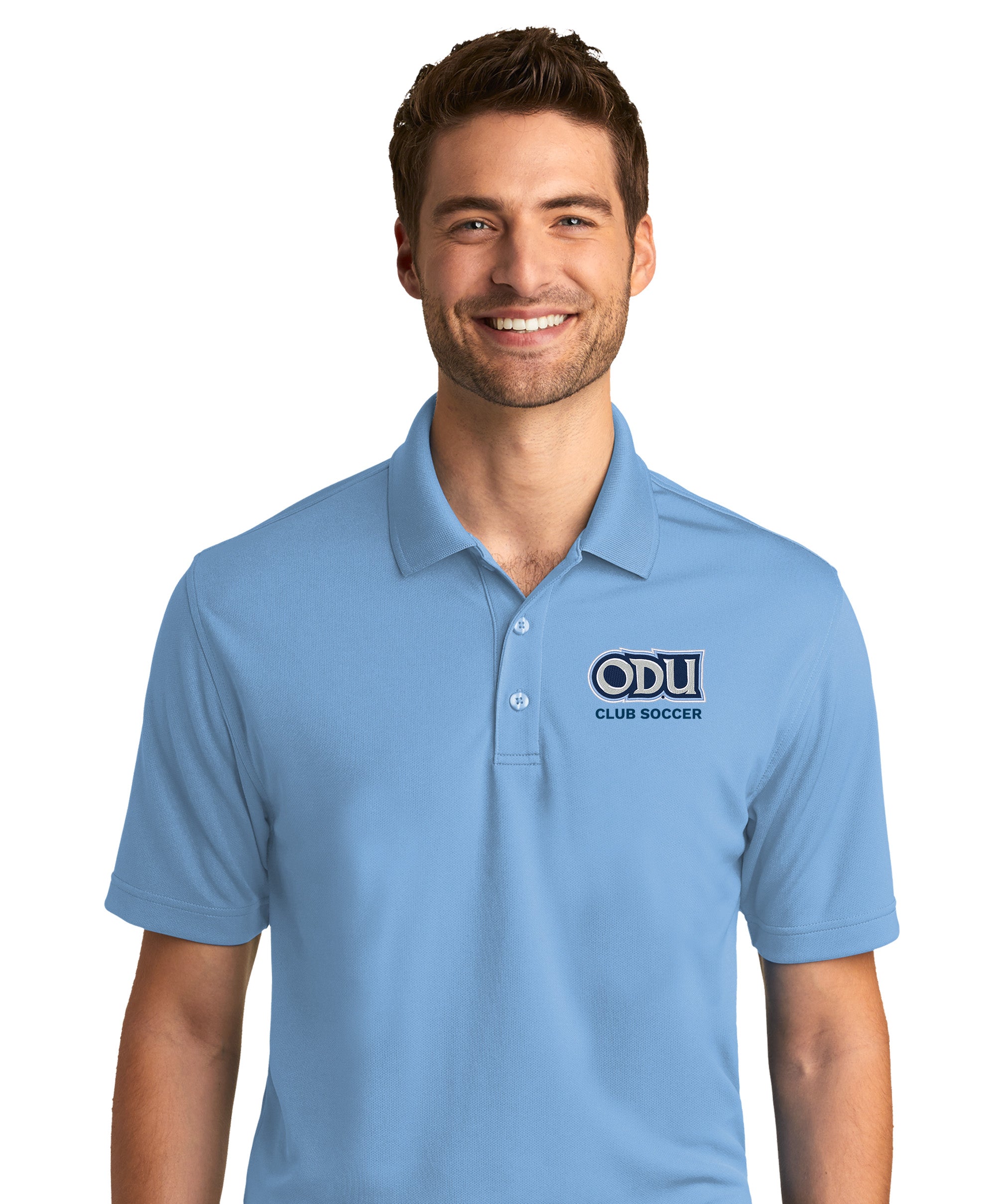 Old Dominion University, Club Sports - Soccer, Port Authority® Dry Zone® UV Micro-Mesh Polo Shirt - Hudson Blue