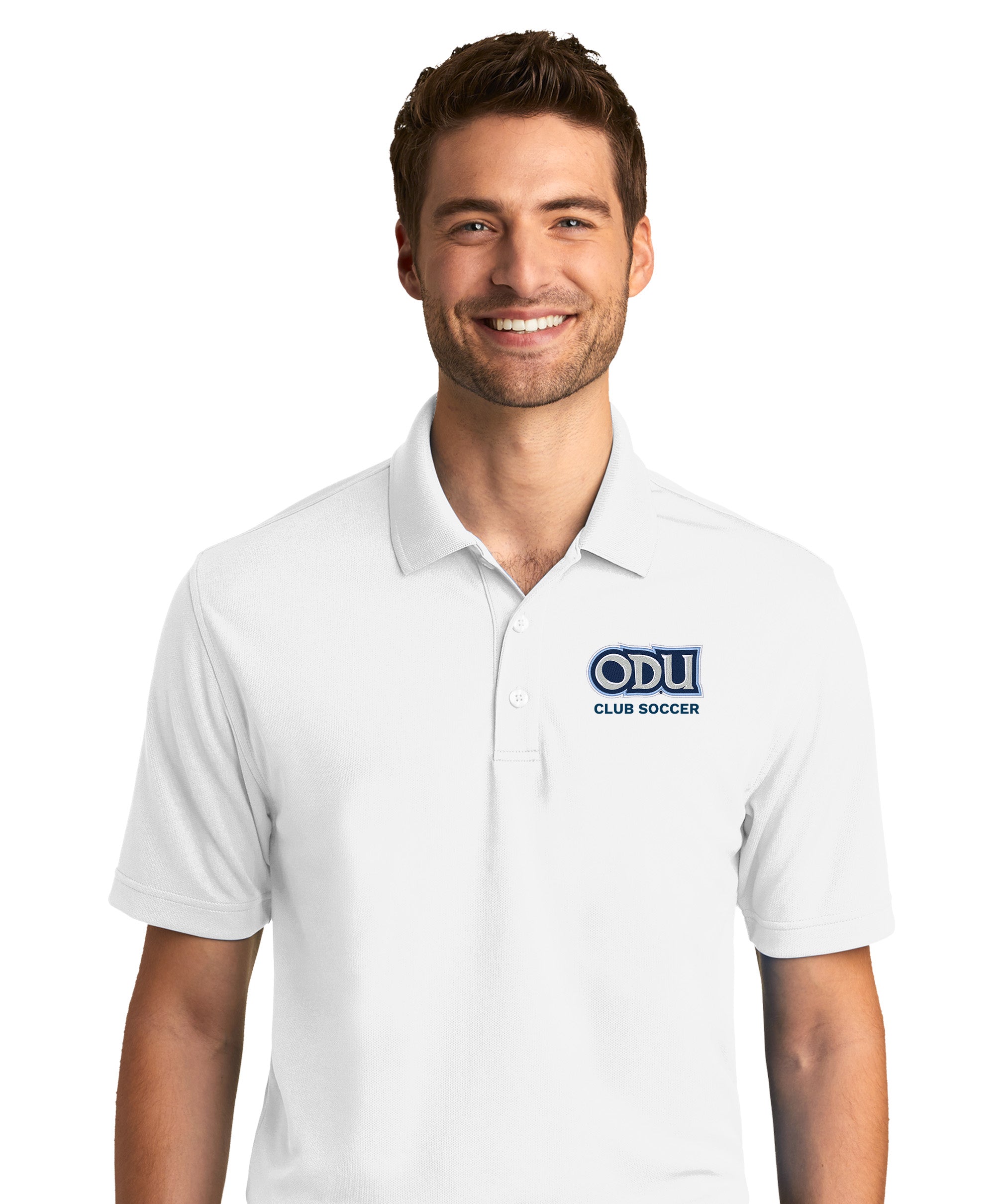 Old Dominion University, Club Sports - Soccer, Port Authority® Dry Zone® UV Micro-Mesh Polo Shirt - White