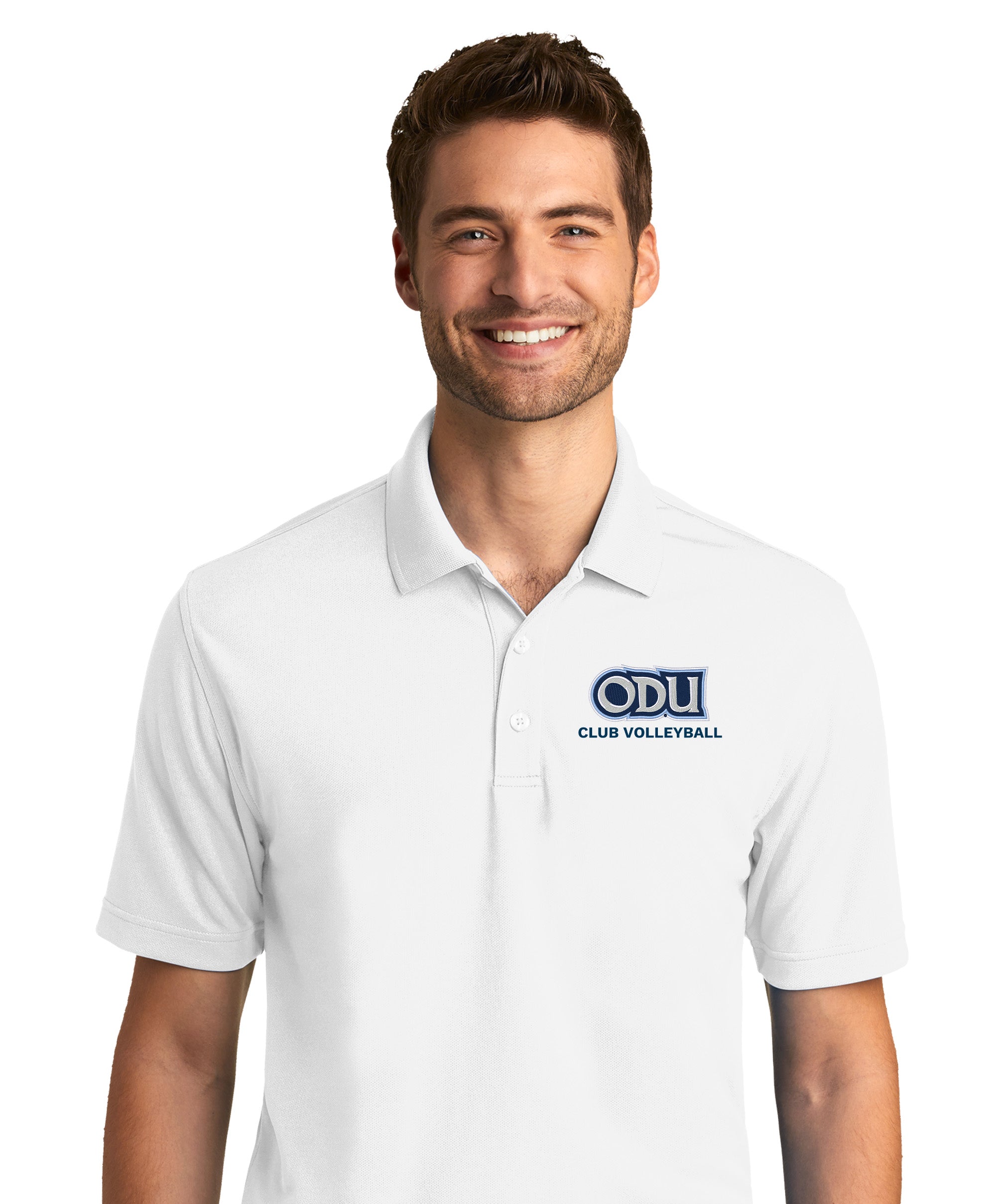Old Dominion University, Club Sports - Volleyball, Port Authority® Dry Zone® UV Micro-Mesh Polo Shirt - White