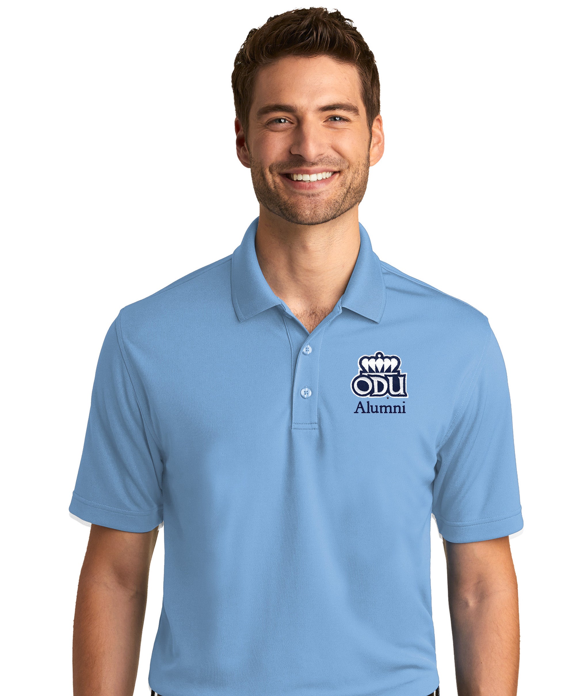 Old Dominion University, ODU, Alumni, Port Authority® Dry Zone® UV Micro-Mesh Polo Shirt - Carolina Blue