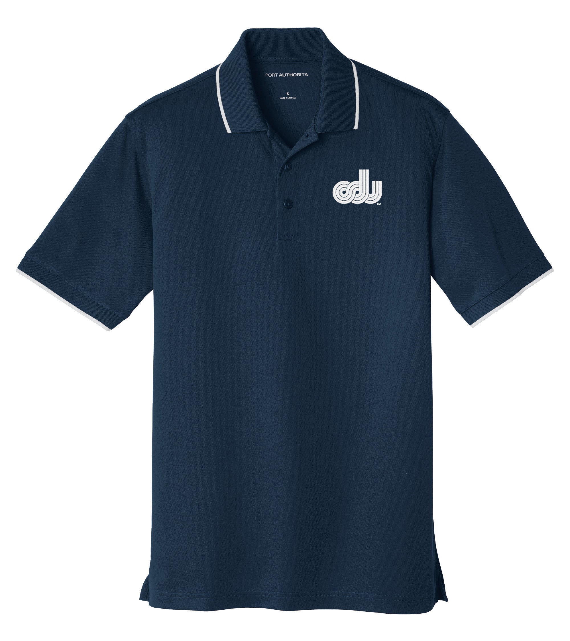 Old Dominion University, ODU, Vintage8 logo, Port Authority® Dry Zone® UV Micro-Mesh Tipped Polo shirt