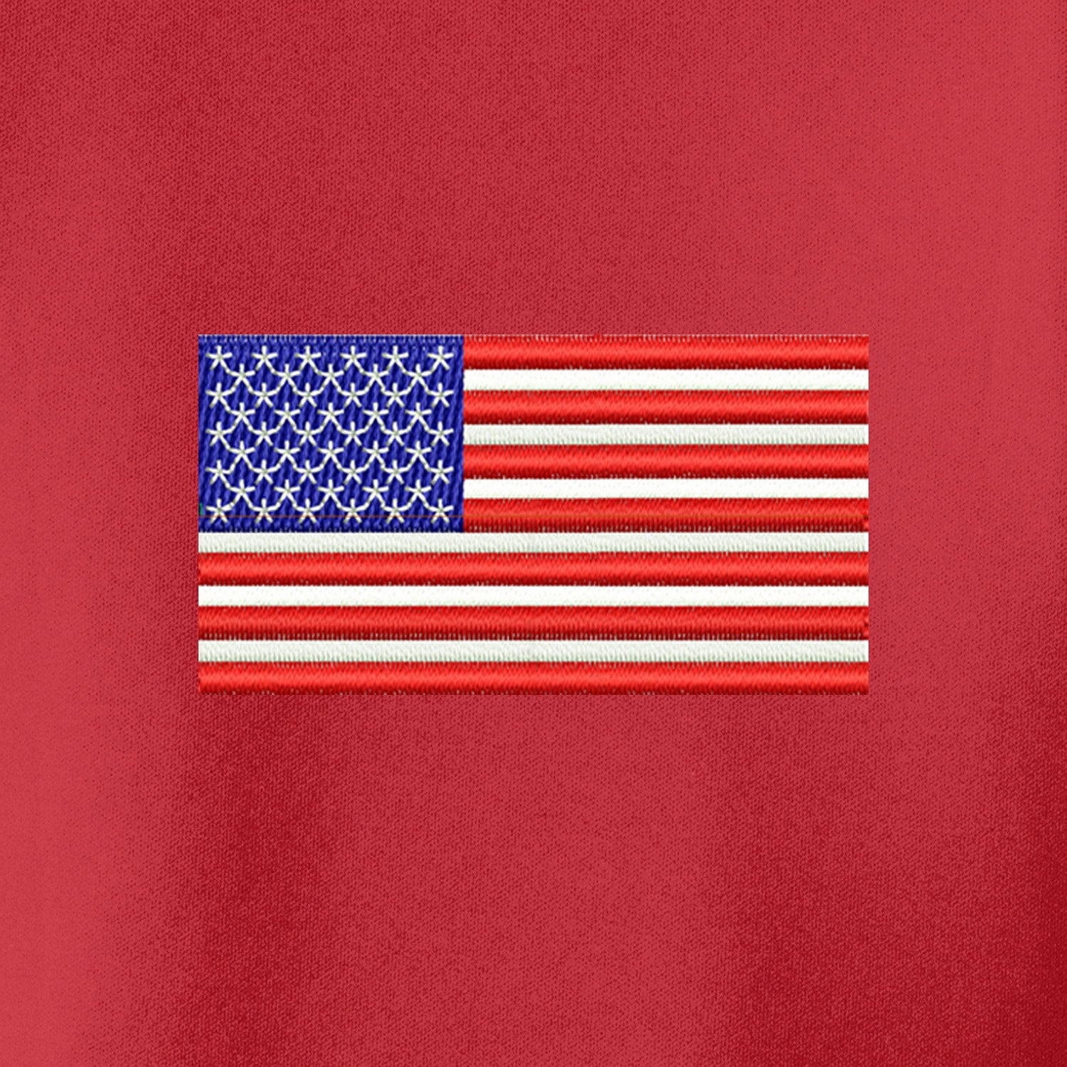 American Flag, Dry Zone® UV Micro-Mesh Tipped Polo - Red