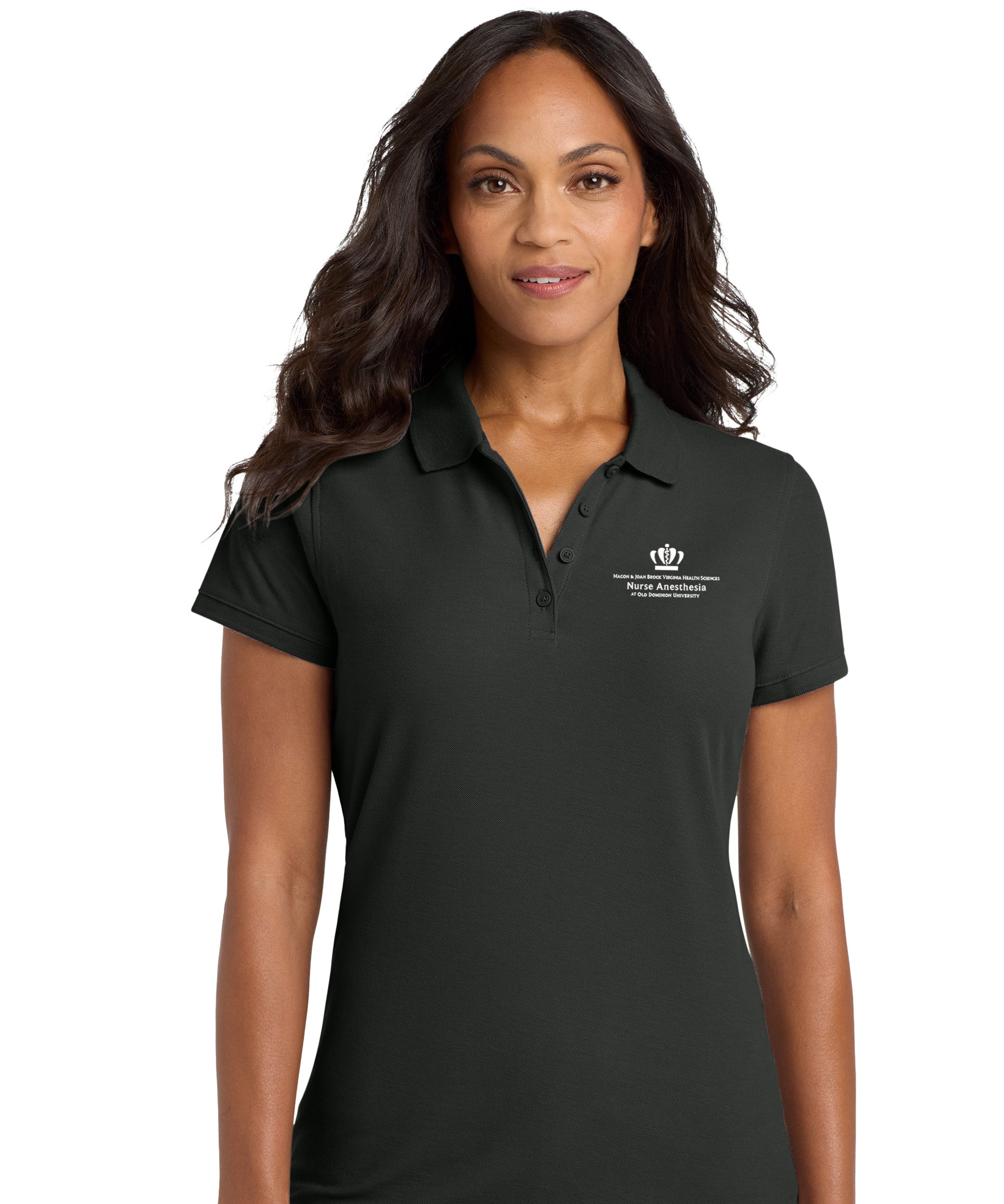 Old Dominion University, Nurse Anesthesia, Women's Core Classic Pique Polo - Black