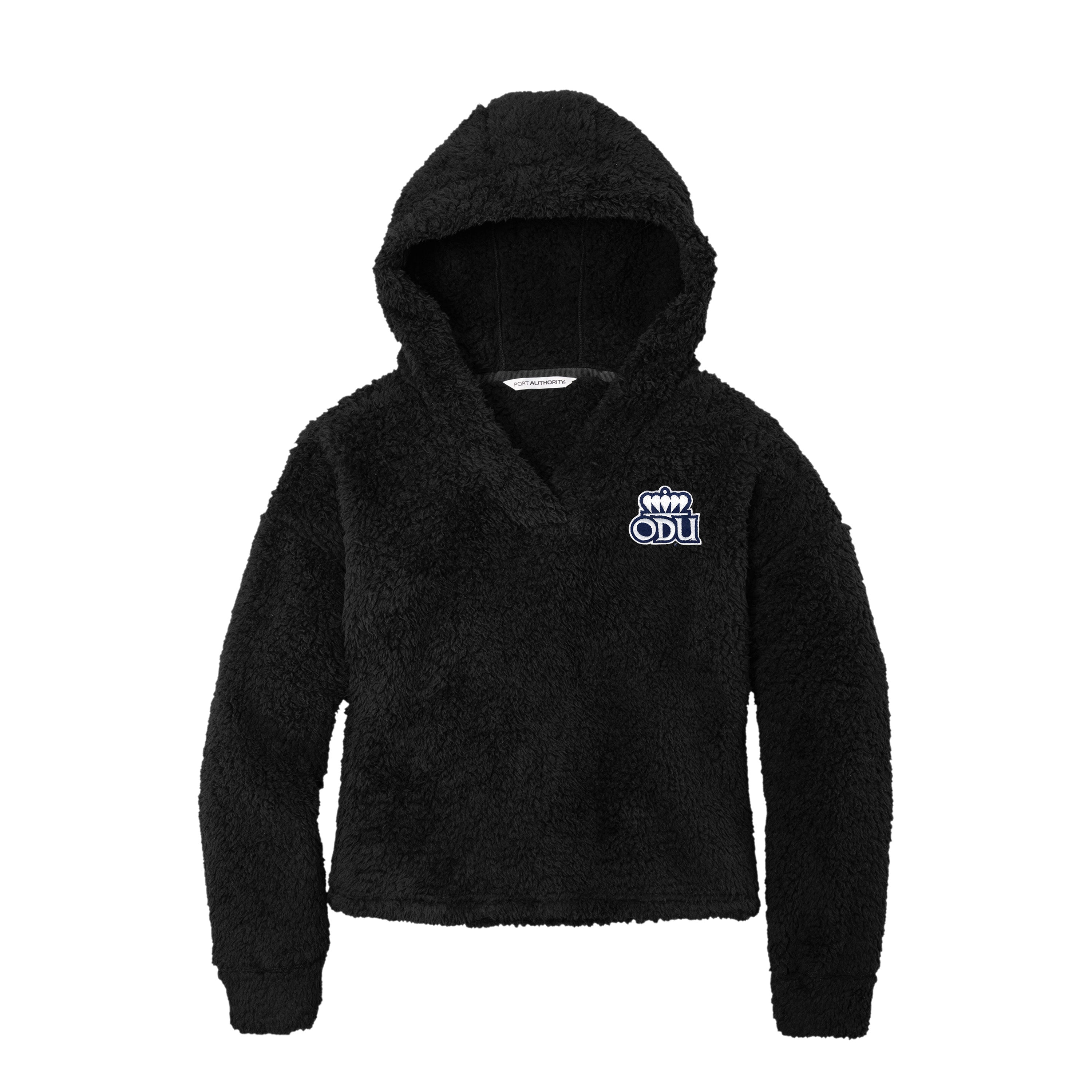 Old Dominion University, ODU, Women's Cozy Fleece Hoodie - Black