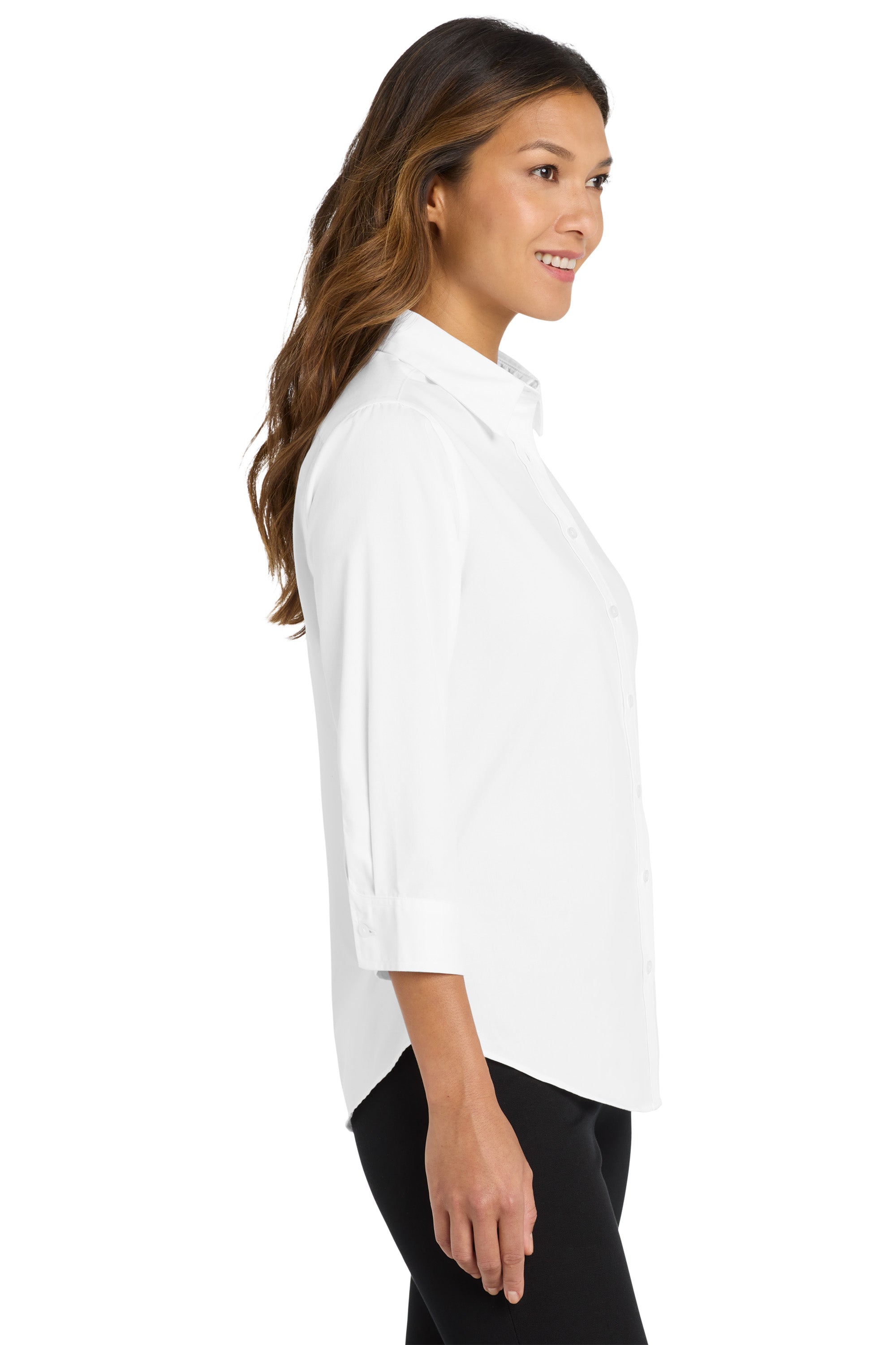 Old Dominion University, Nurse Anesthesia, Women's 3/4-Sleeve Easy Care Shirt - White