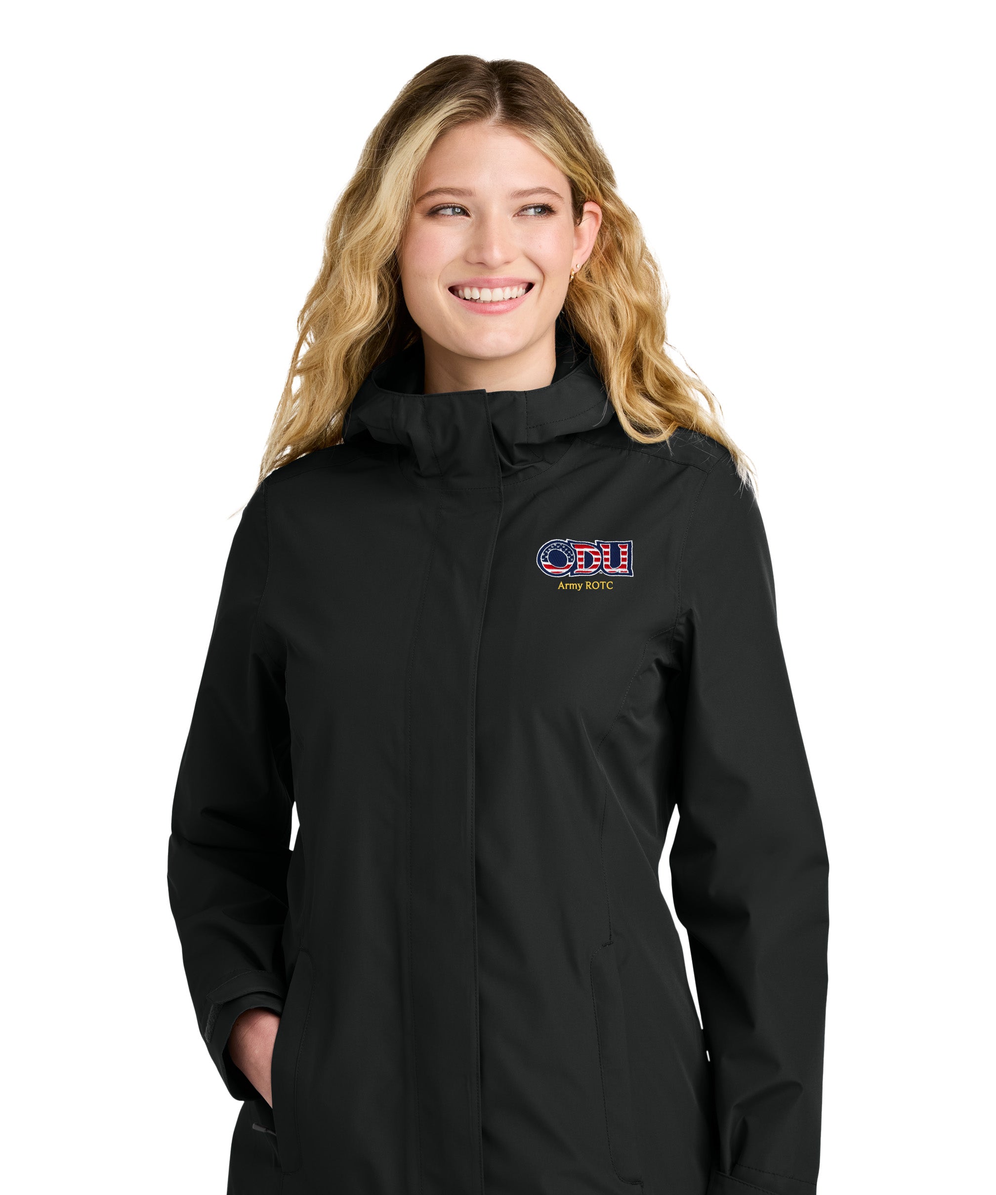 Old Dominion University, ODU Military - Army ROTC, Women’s C-FREE® Rain Jacket - Black