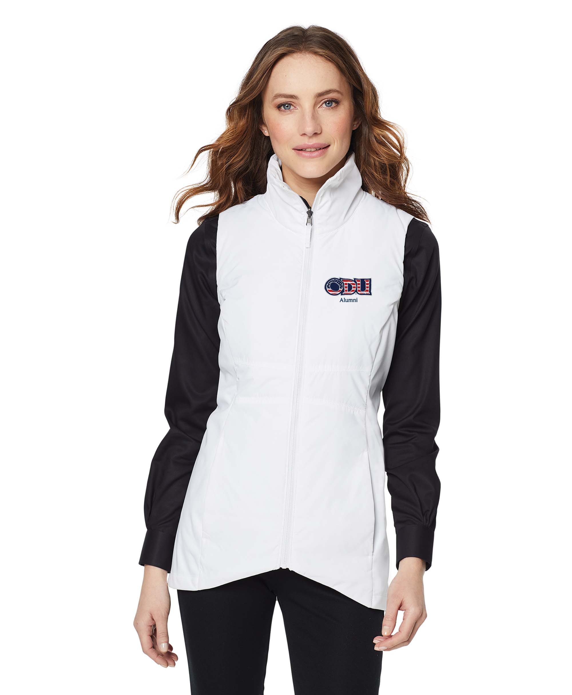 Old Dominion University, ODU Military - Alumni, Women's Collective Insulated Vest - White