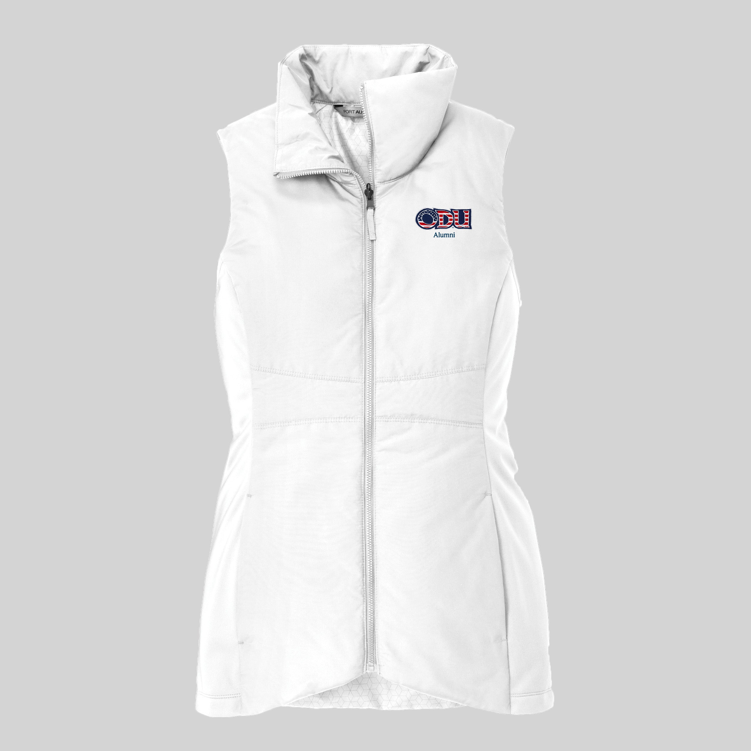 Old Dominion University, ODU Military - Alumni, Women's Collective Insulated Vest - White