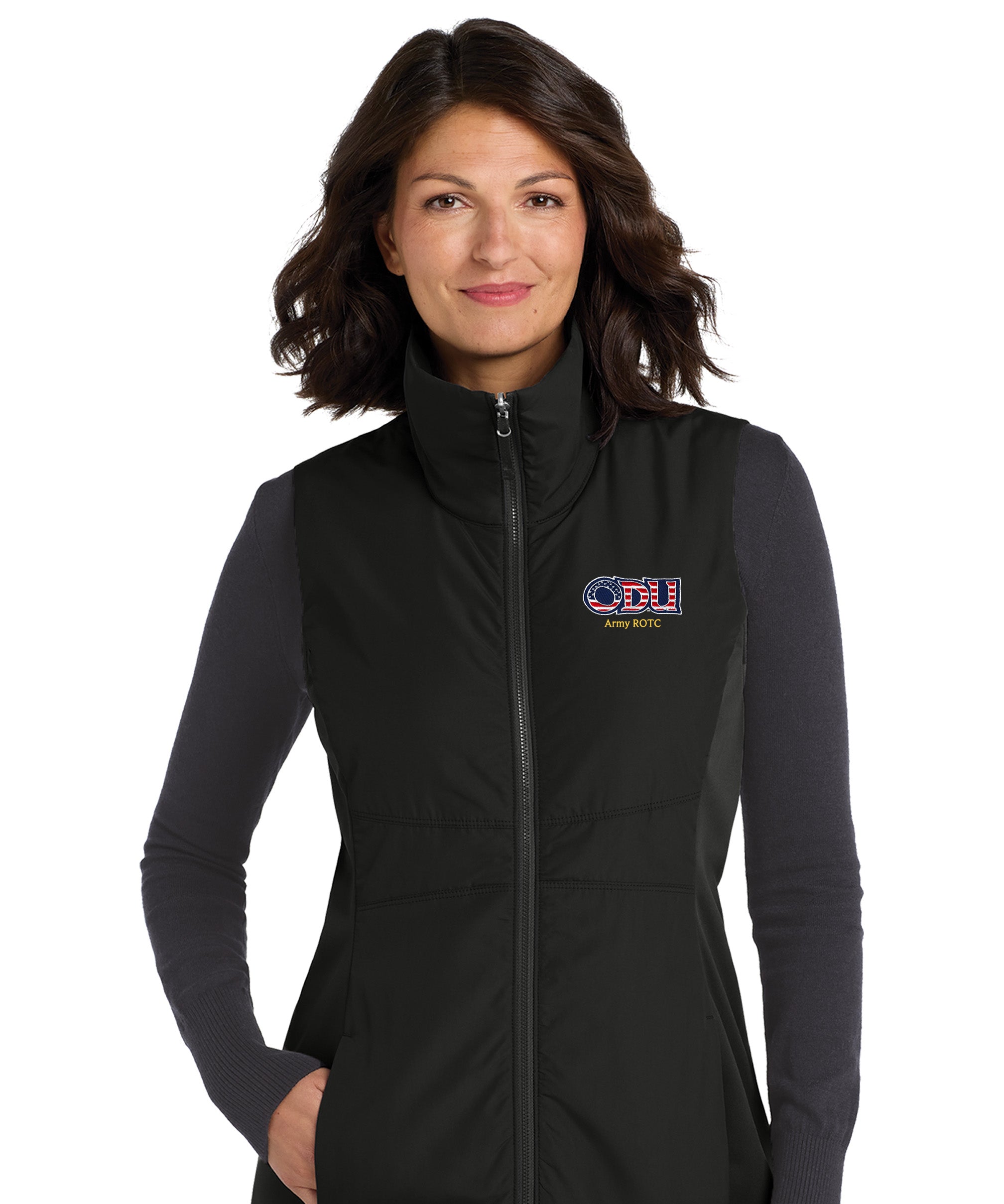 Old Dominion University, ODU Military - Army ROTC, Women's Collective Insulated Vest - Black