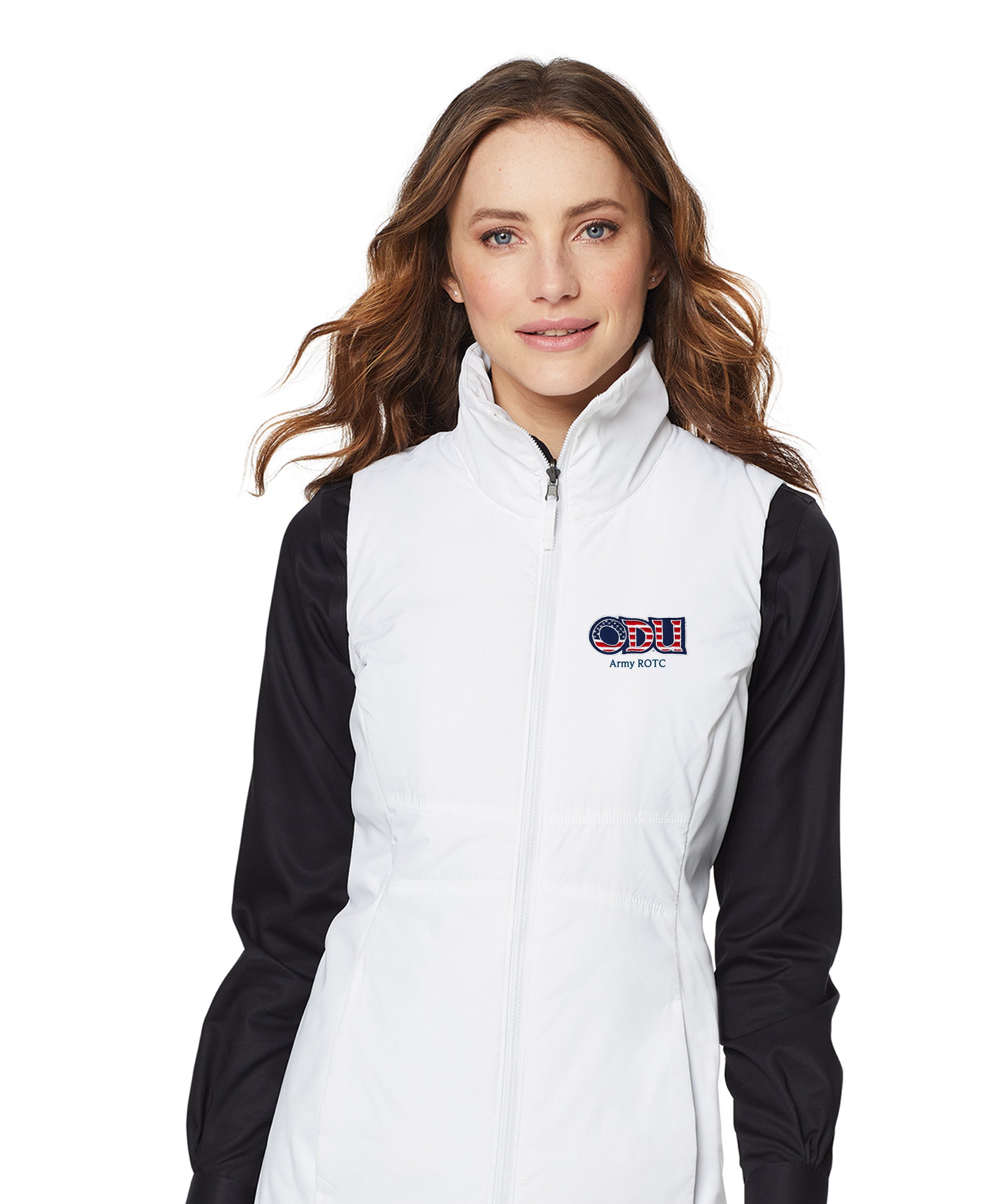 Old Dominion University, ODU Military - Army ROTC, Women's Collective Insulated Vest - White