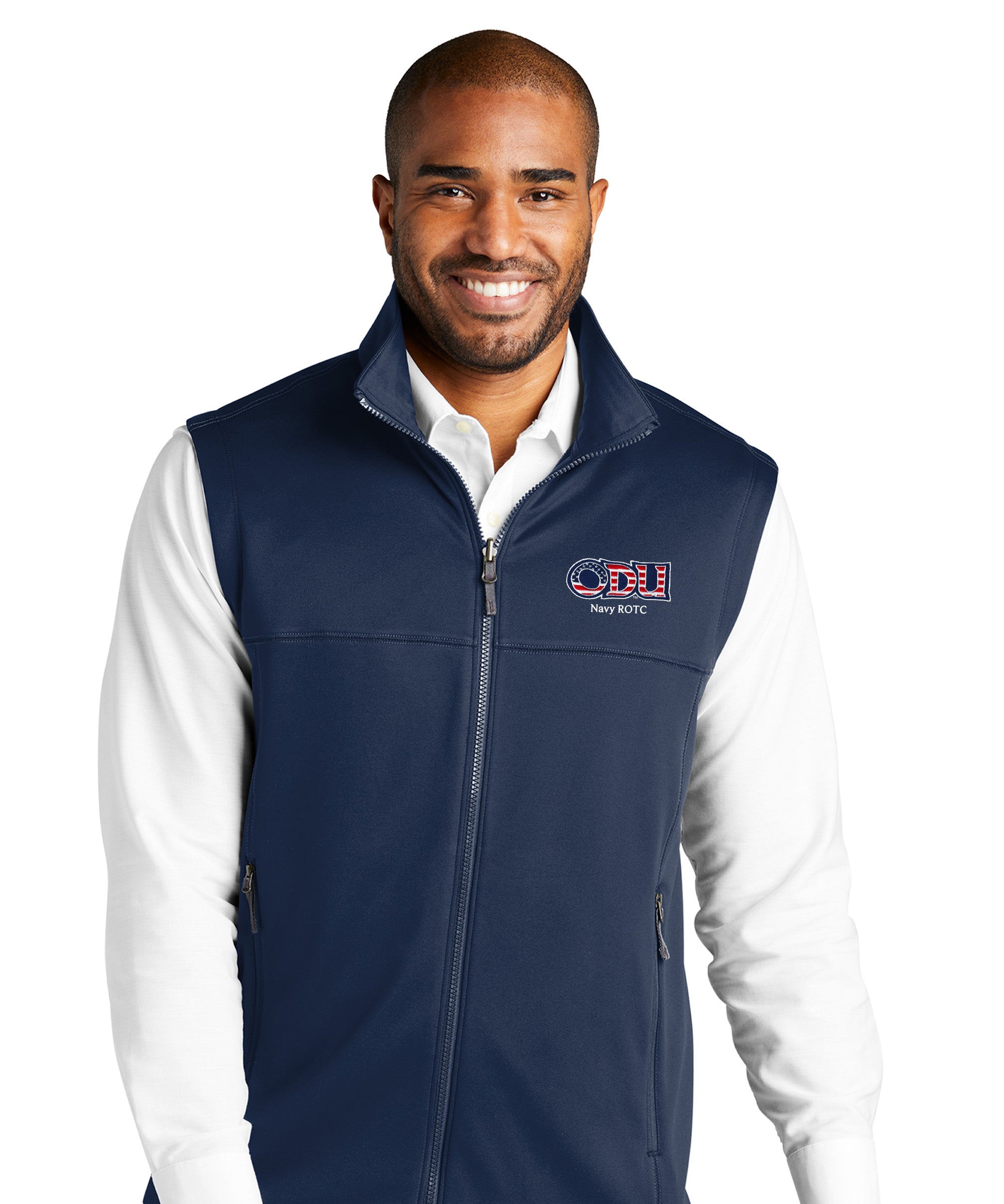 Old Dominion University, ODU Military - Navy ROTC, Collective Smooth Fleece Vest - Navy