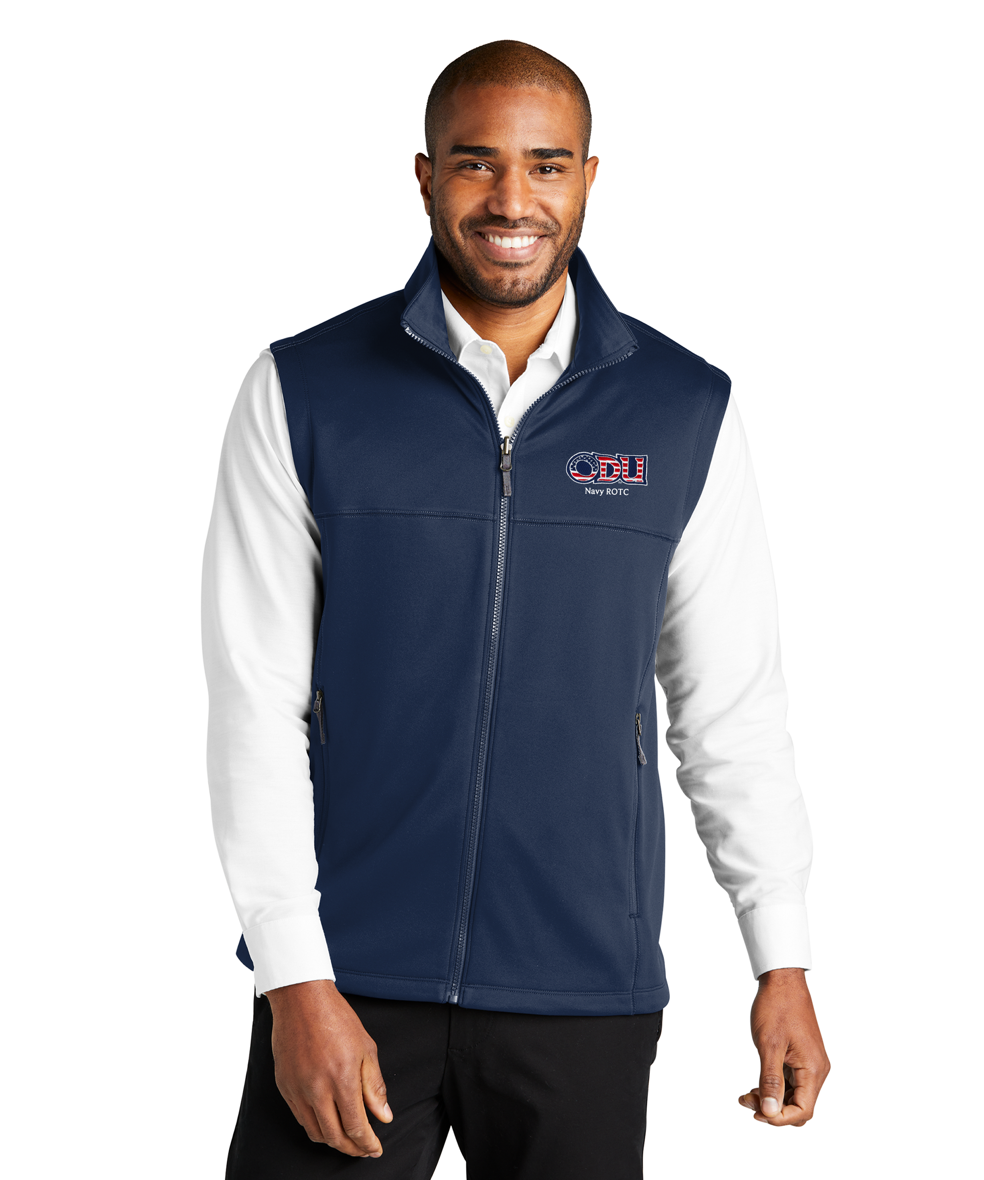 Old Dominion University, ODU Military - Navy ROTC, Collective Smooth Fleece Vest - Navy
