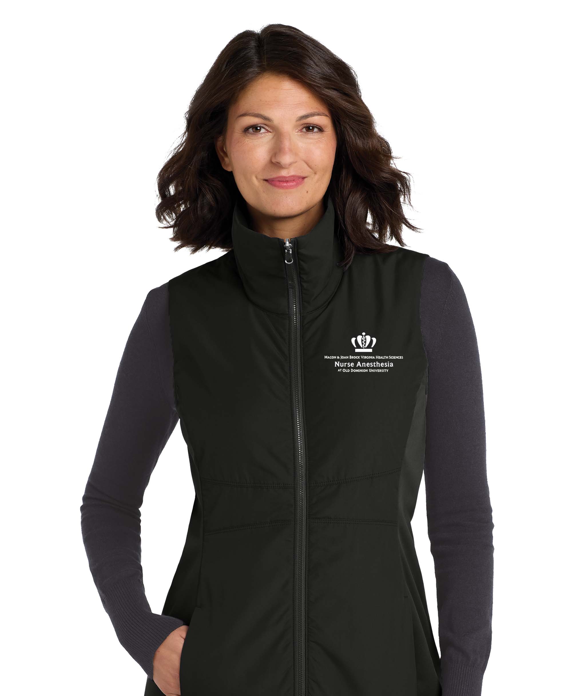 Old Dominion University, Nurse Anesthesia, Women's Collective Insulated Vest - Black