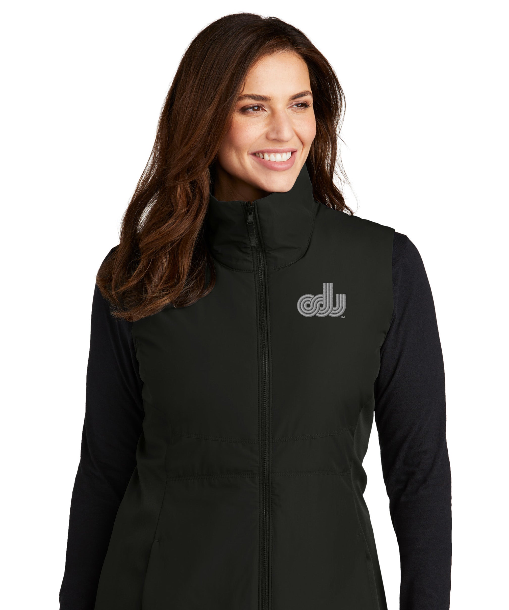 Old Dominion University, Vintage Logo, Women's Collective Insulated Vest - Black