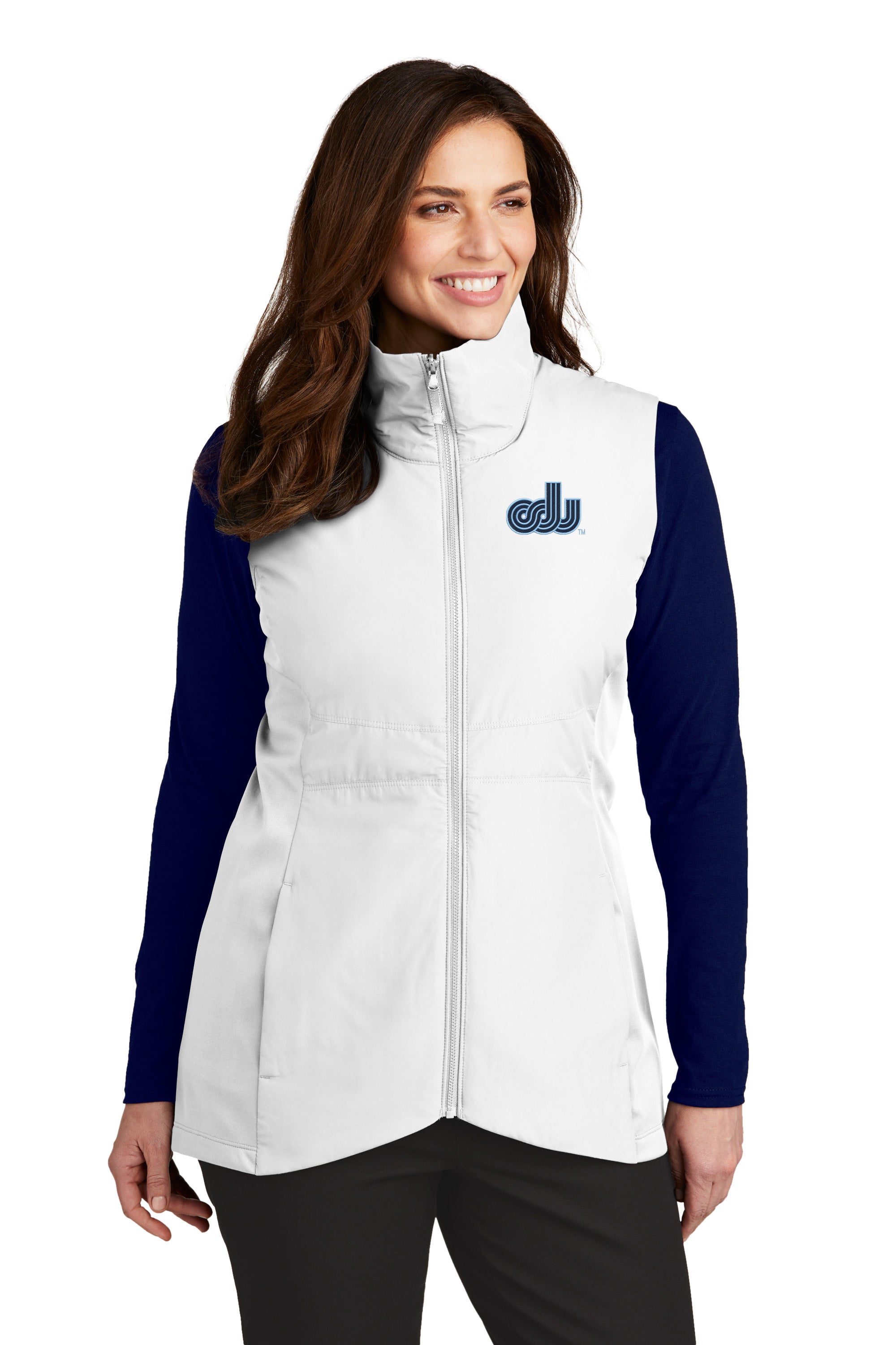Old Dominion University, Vintage Logo, Women's Collective Insulated Vest - White