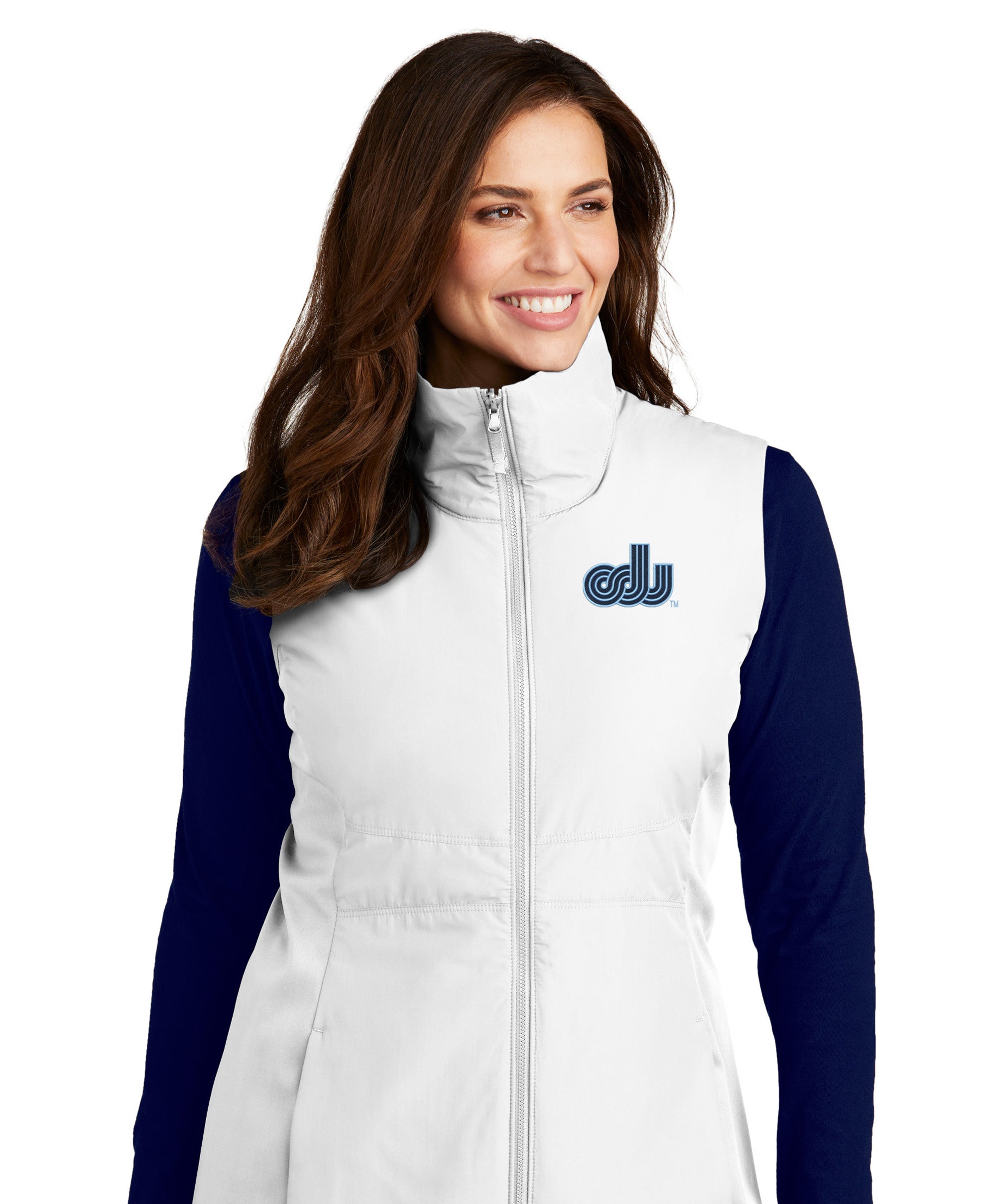 Old Dominion University, Vintage Logo, Women's Collective Insulated Vest - White