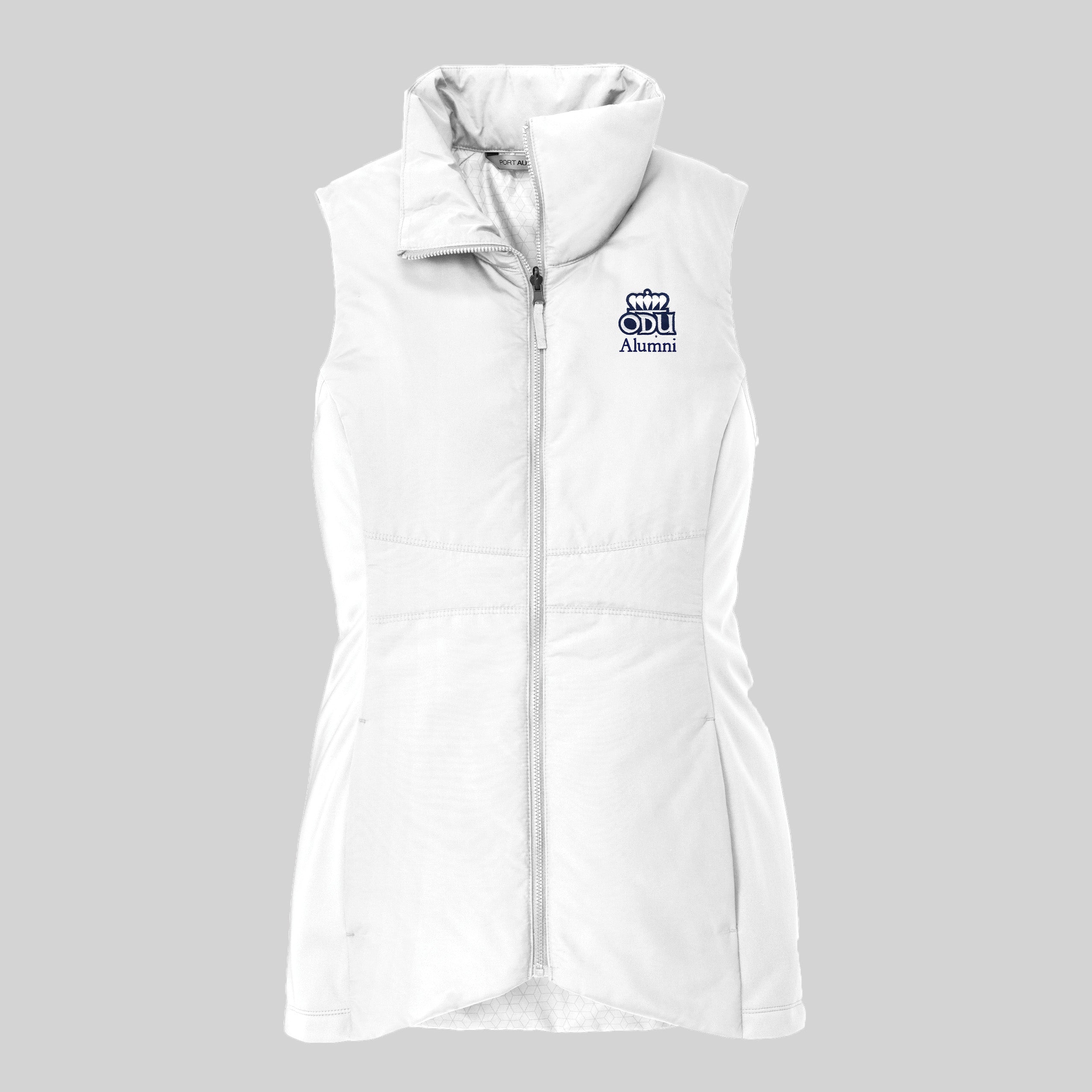 Official, Old Dominion University, Alumni, Women's Collective Insulated Vest - White