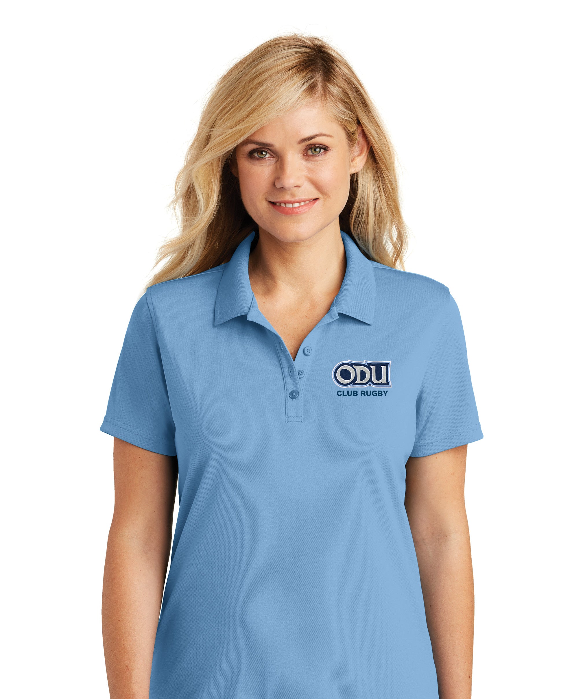 Old Dominion University, Club Sports - Rugby, Women's UV Micro-Mesh Polo - Hudson Blue