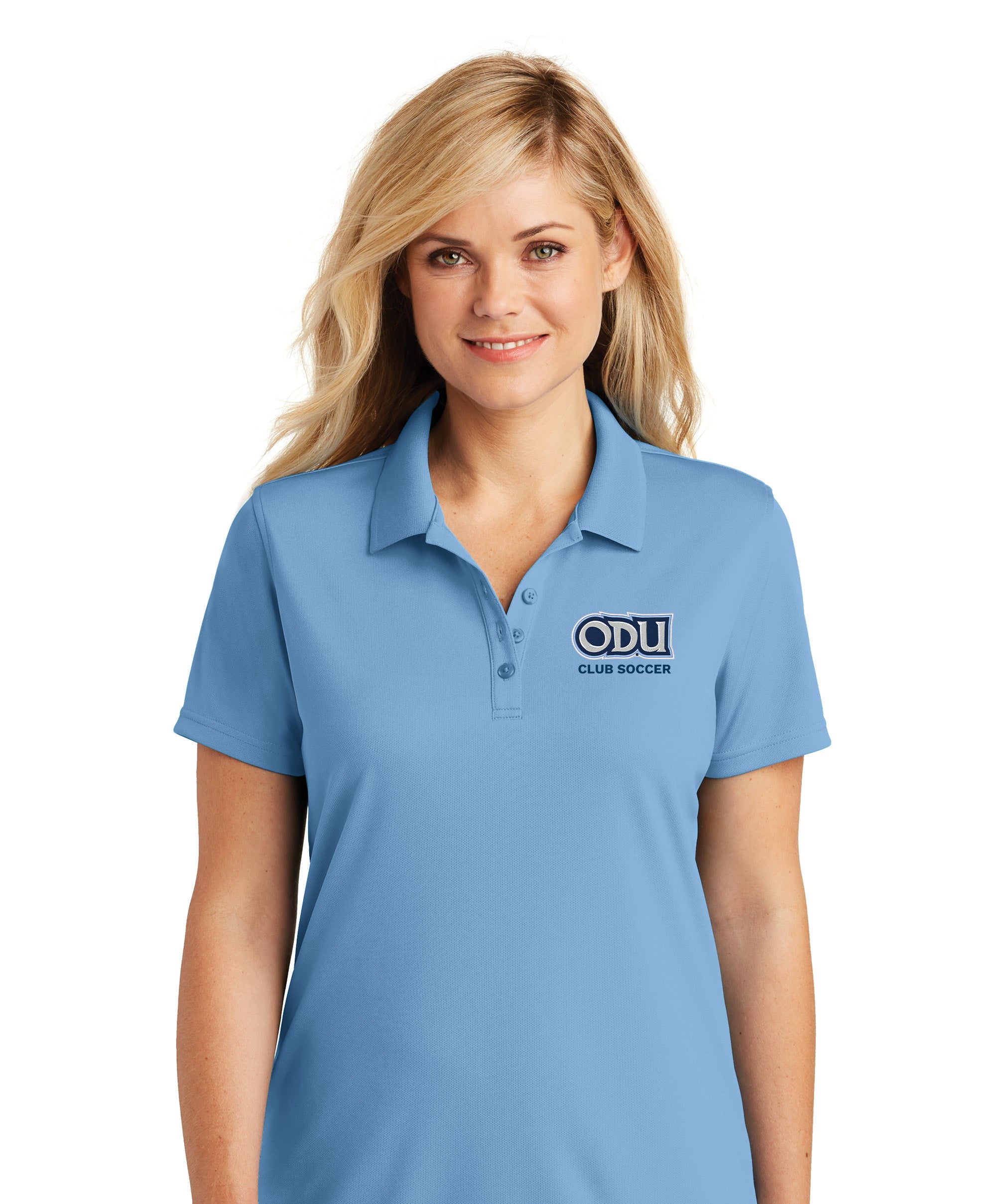 Old Dominion University, Club Sports - Soccer, Women's UV Micro-Mesh Polo - Hudson Blue