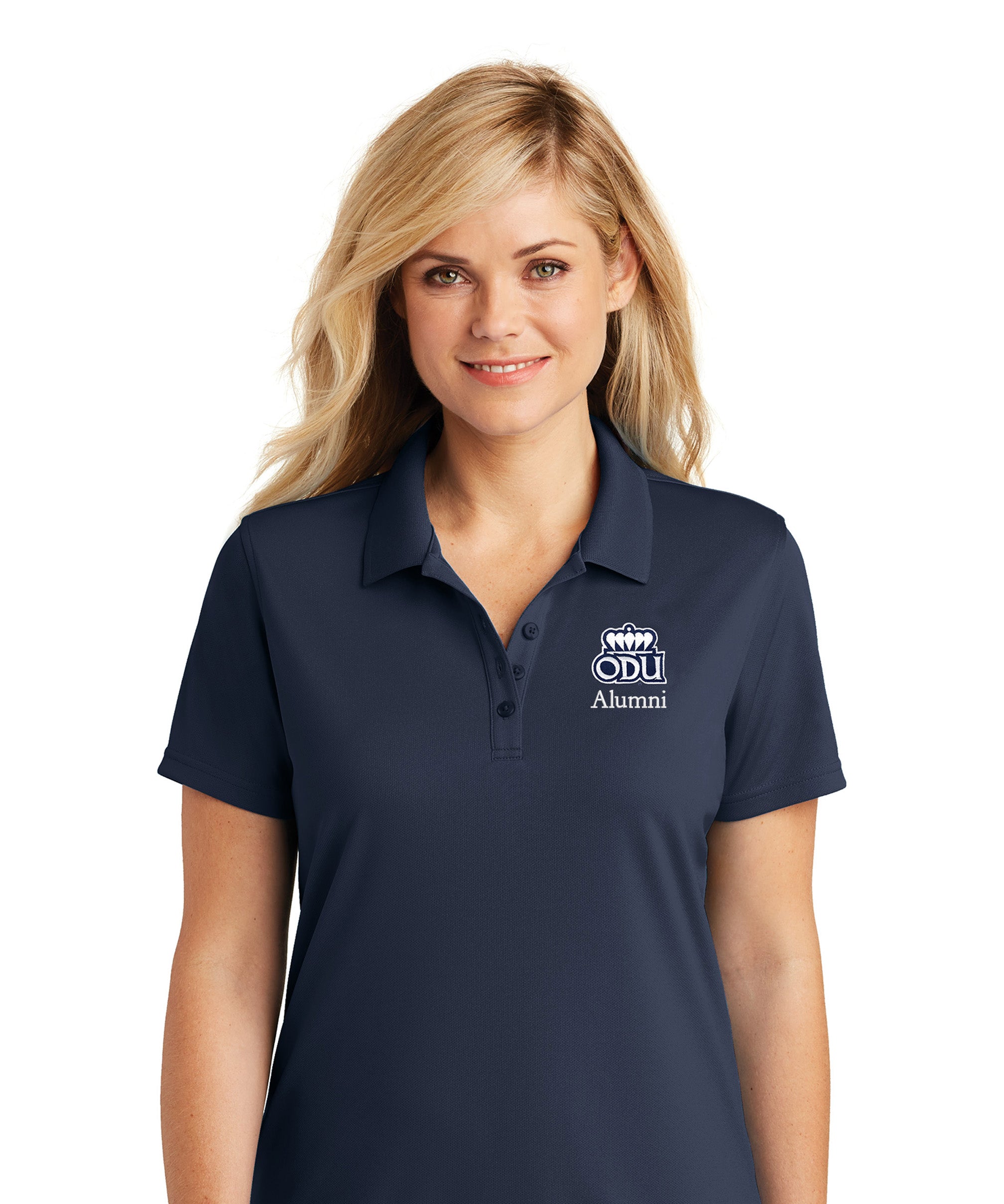 Old Dominion University, ODU, Alumni, Port Authority® Ladies Dry Zone® UV Micro-Mesh Polo Shirt - River Blue Navy