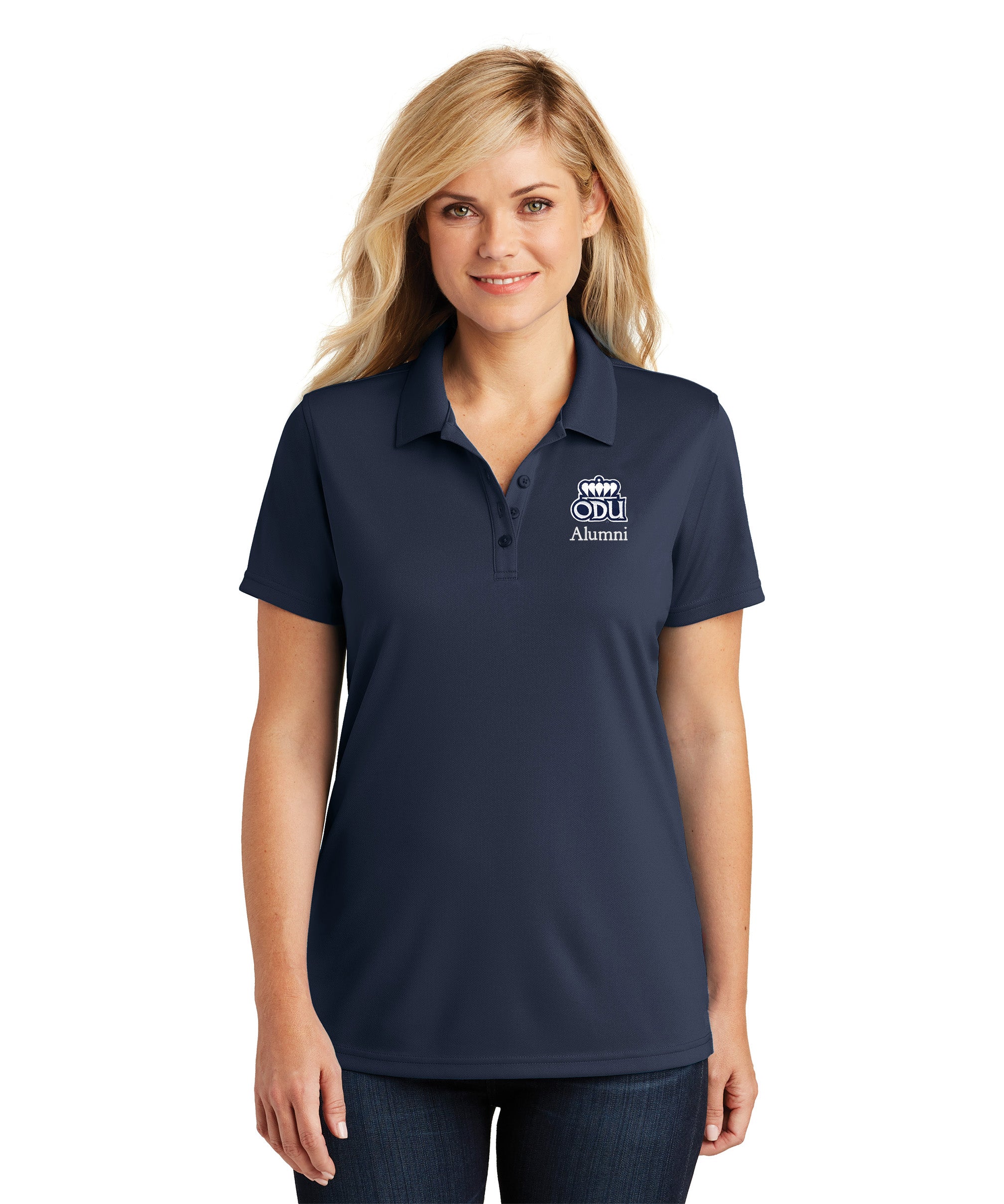 Old Dominion University, ODU, Alumni, Port Authority® Ladies Dry Zone® UV Micro-Mesh Polo Shirt - River Blue Navy
