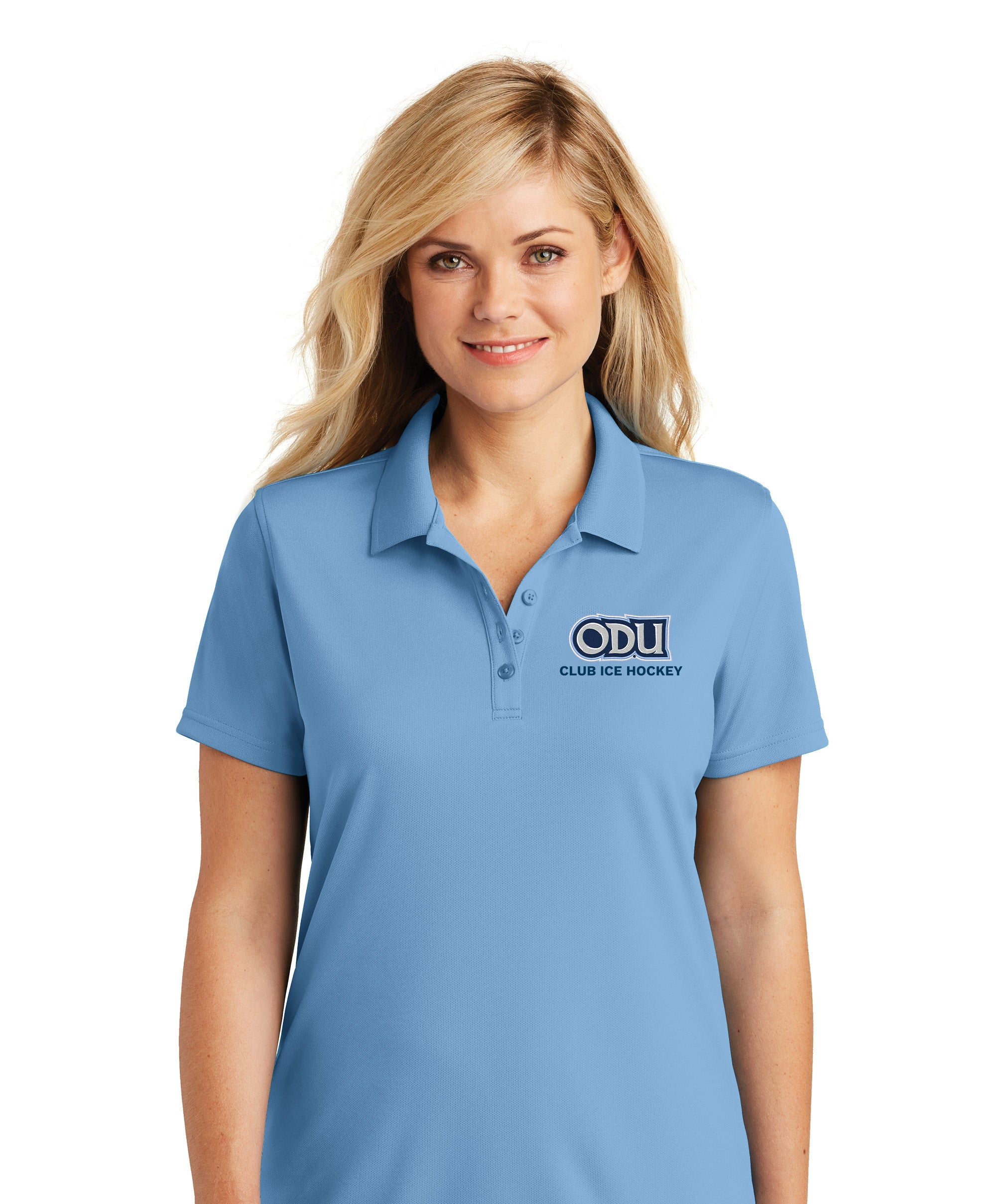 Old Dominion University, ODU - Sports, Women's UV Micro-Mesh Polo - Hudson Blue