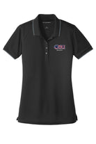 Old Dominion University, ODU Military - Navy ROTC, Women's UV Micro-Mesh Tipped Polo -Black 