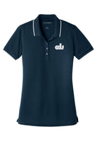 Old Dominion University, ODU, Vintage8 logo, Port Authority® Ladies Dry Zone® UV Micro-Mesh Tipped Polo Shirt- Navy