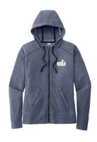 Old Dominion University, ODU Vintage8 logo,  Sport-Tek ® Ladies PosiCharge ® Tri-Blend Wicking Fleece Full-Zip Hooded Jacket