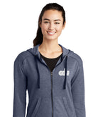 Old Dominion University, ODU Vintage8 logo,  Sport-Tek ® Ladies PosiCharge ® Tri-Blend Wicking Fleece Full-Zip Hooded Jacket