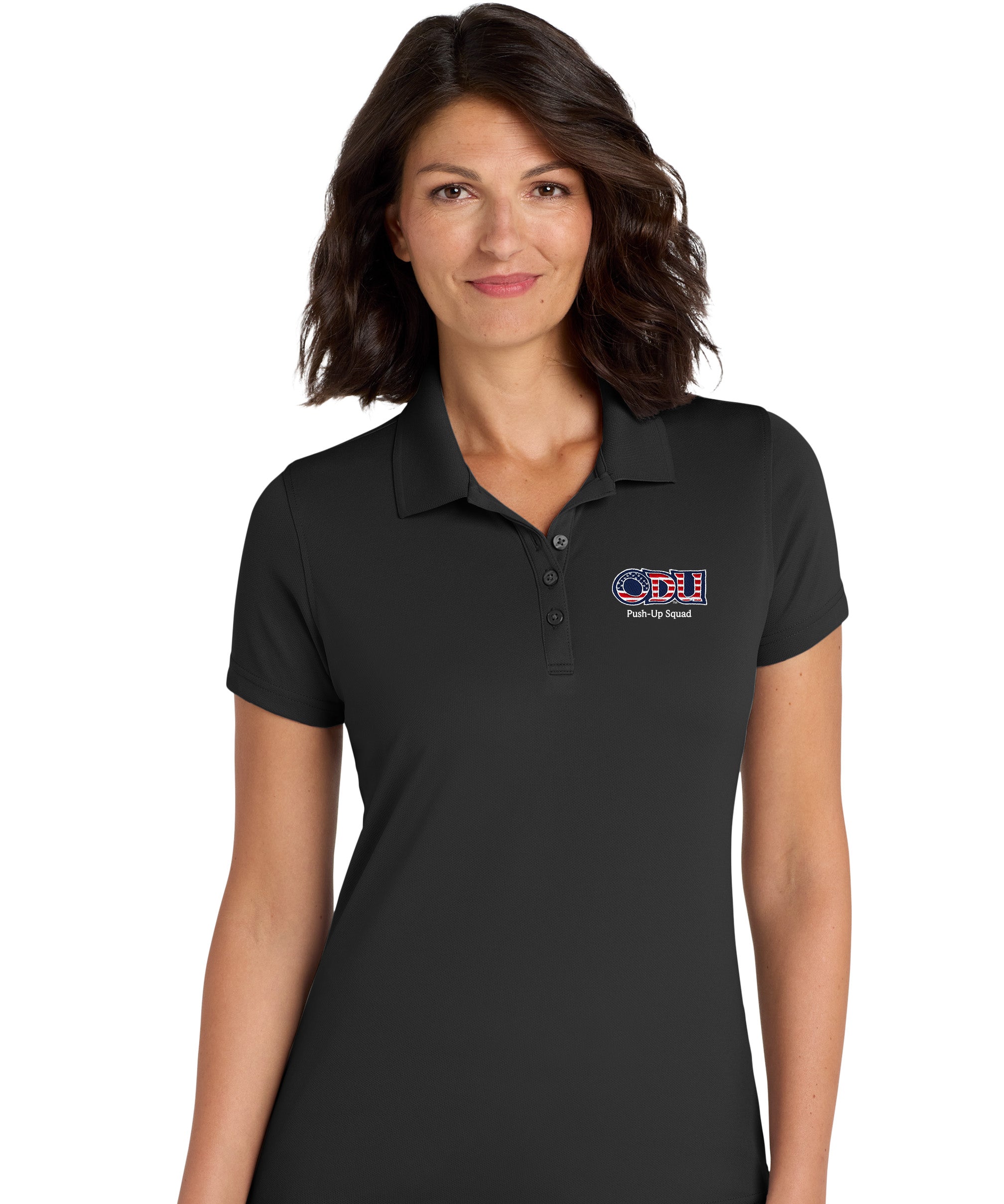 Old Dominion University, ODU Military - Push-Up Squad, UV Micro-Mesh Polo - Black