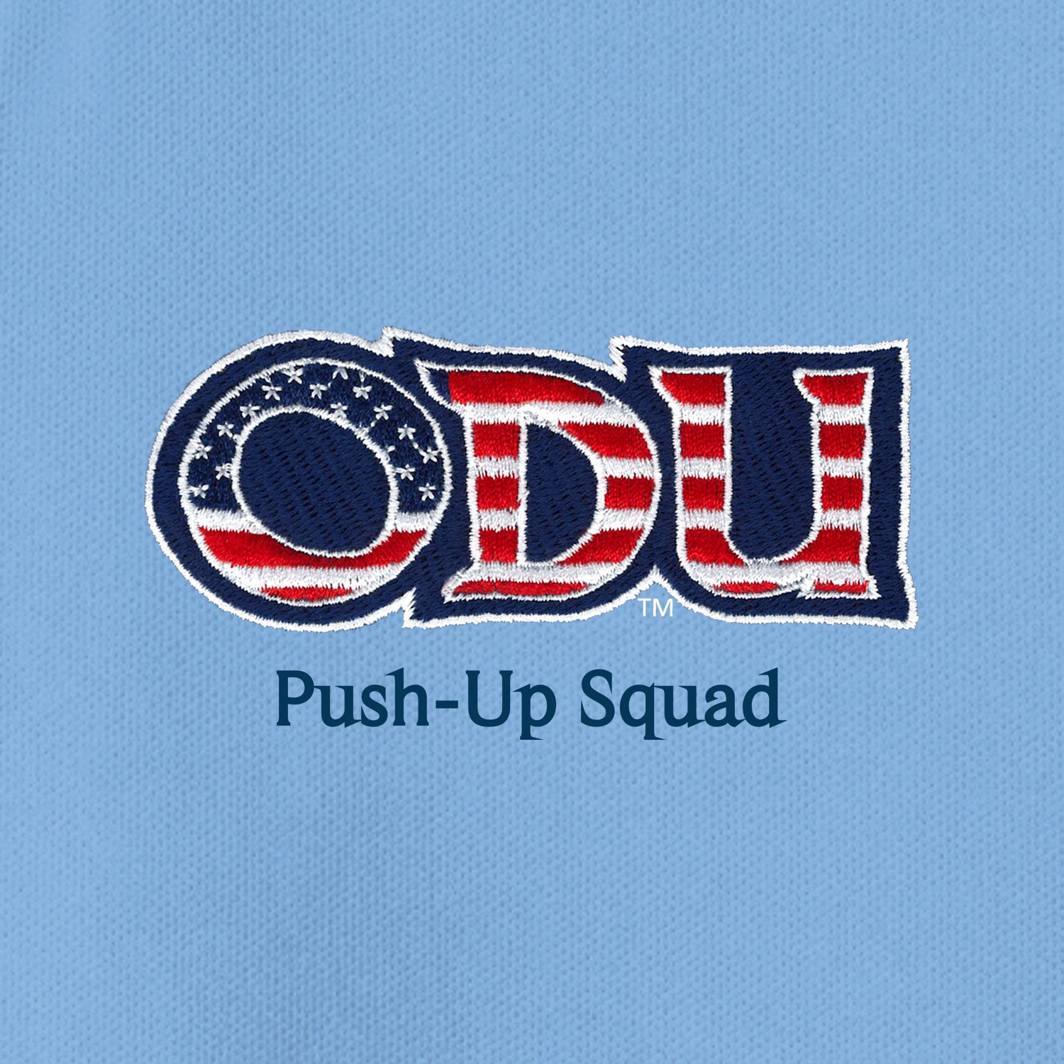 Old Dominion University, ODU Military - Push-Up Squad, UV Micro-Mesh Polo - Carolina Blue