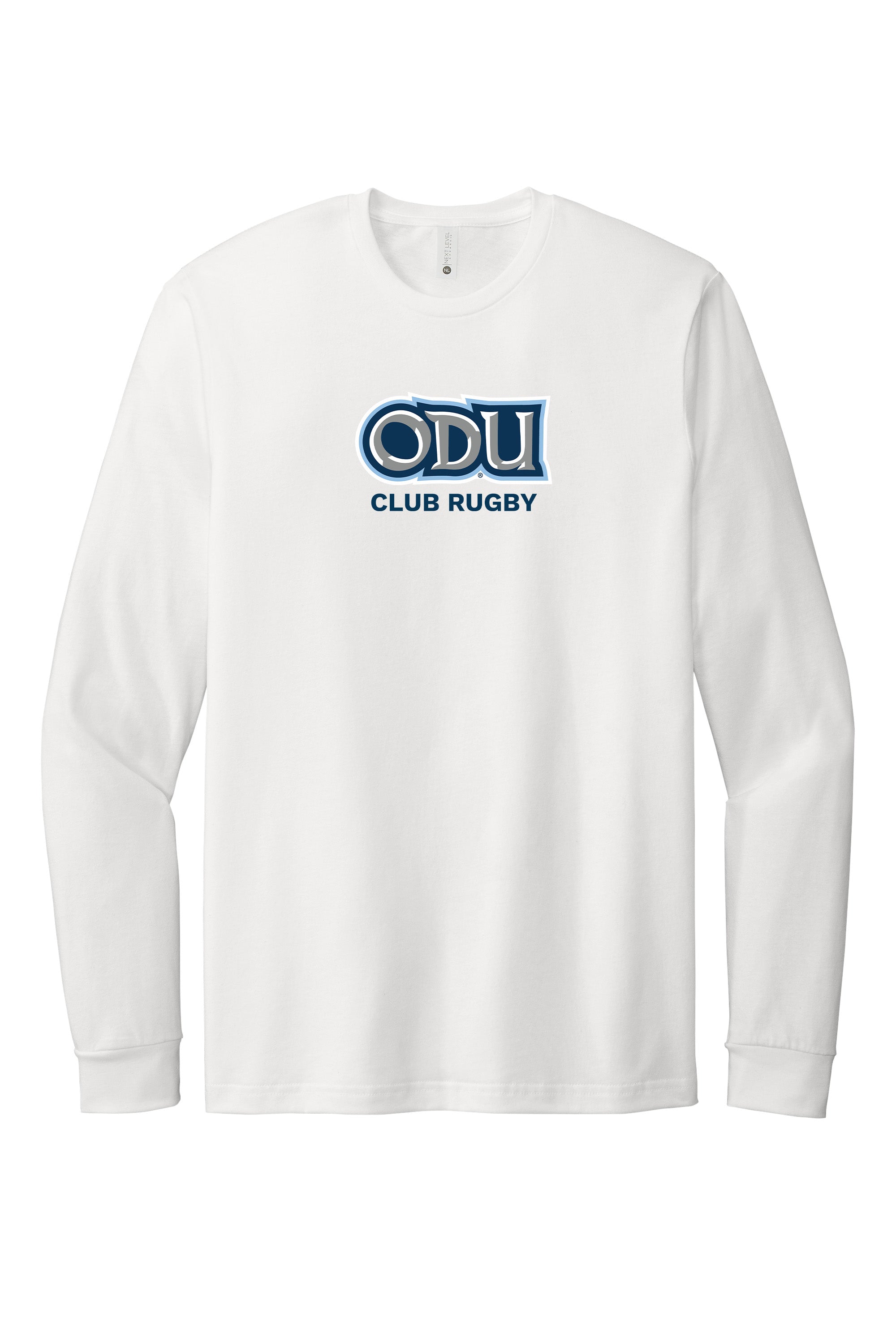 Old Dominion University, Club Sports - Rugby, Adult CVC Long Sleeve T-Shirt - White