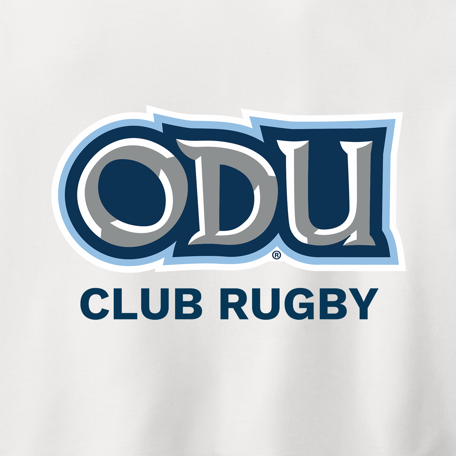 Old Dominion University, Club Sports - Rugby, Adult CVC Long Sleeve T-Shirt - White
