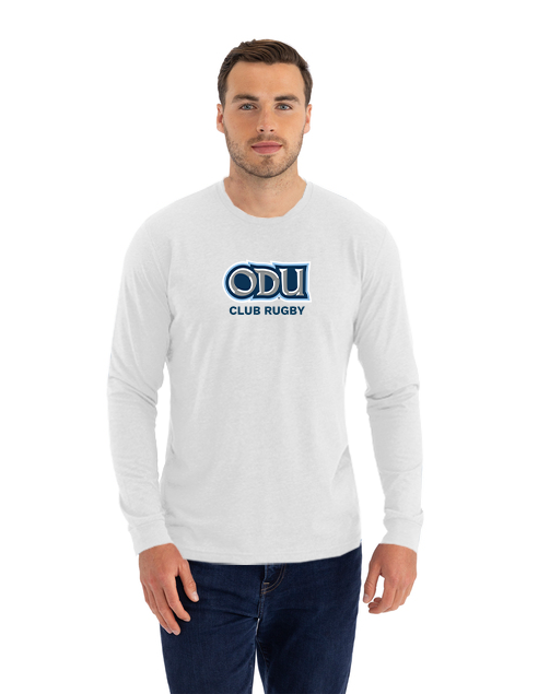 Old Dominion University, Club Sports - Rugby, Adult CVC Long Sleeve T-Shirt - White