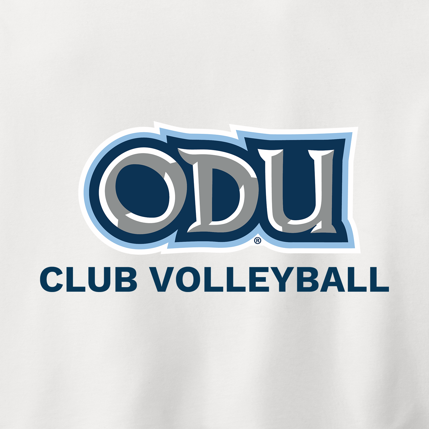 Old Dominion University, Club Sports - Volleyball, Adult CVC Long Sleeve T-Shirt - White