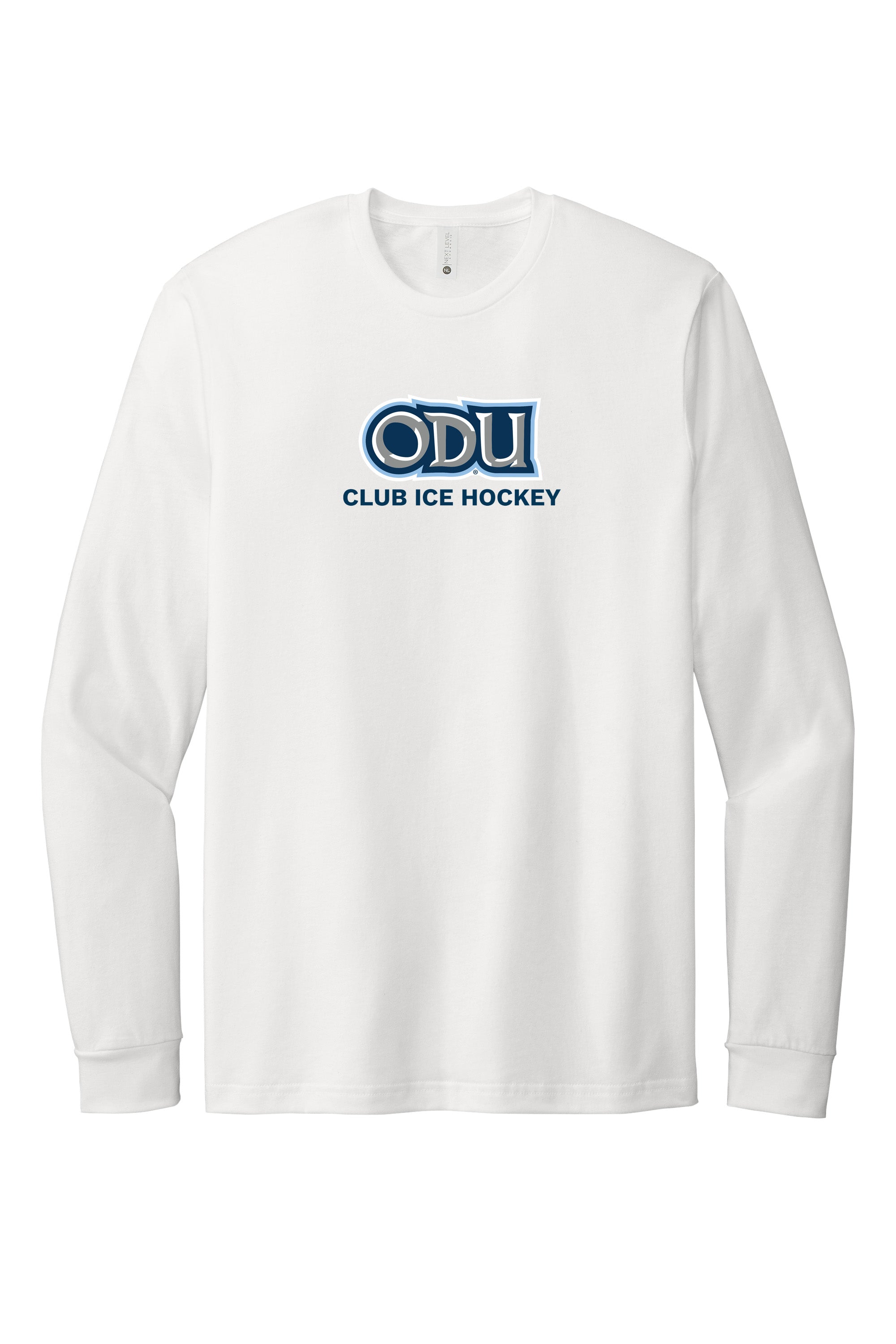 Old Dominion University, Club Sports - Ice Hockey, Adult CVC Long Sleeve T - Shirt- White