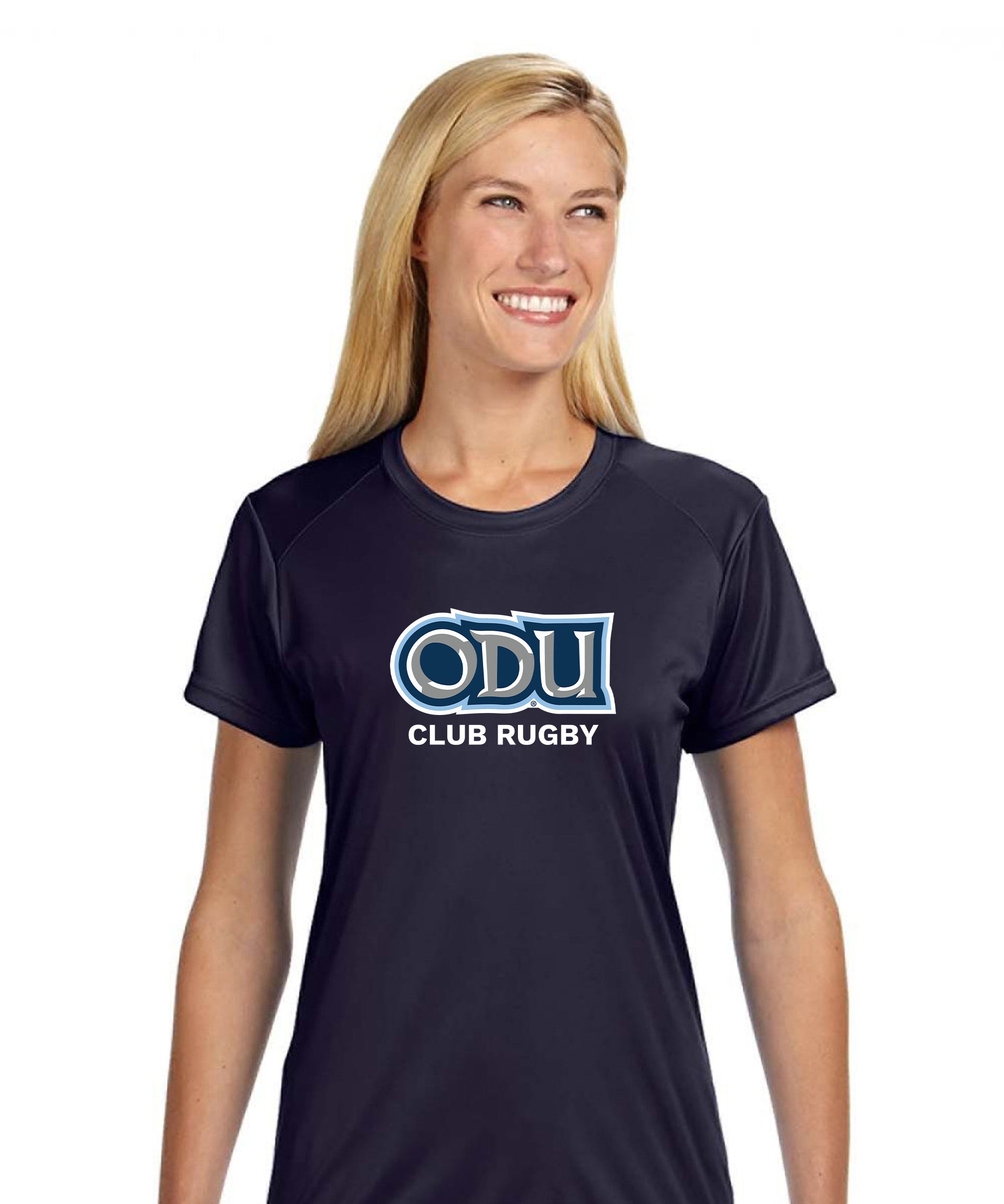 Old Dominion University, Club Sports - Rugby, A4 Women’s Cooling Performance Short Sleeve T-Shirt - Navy
