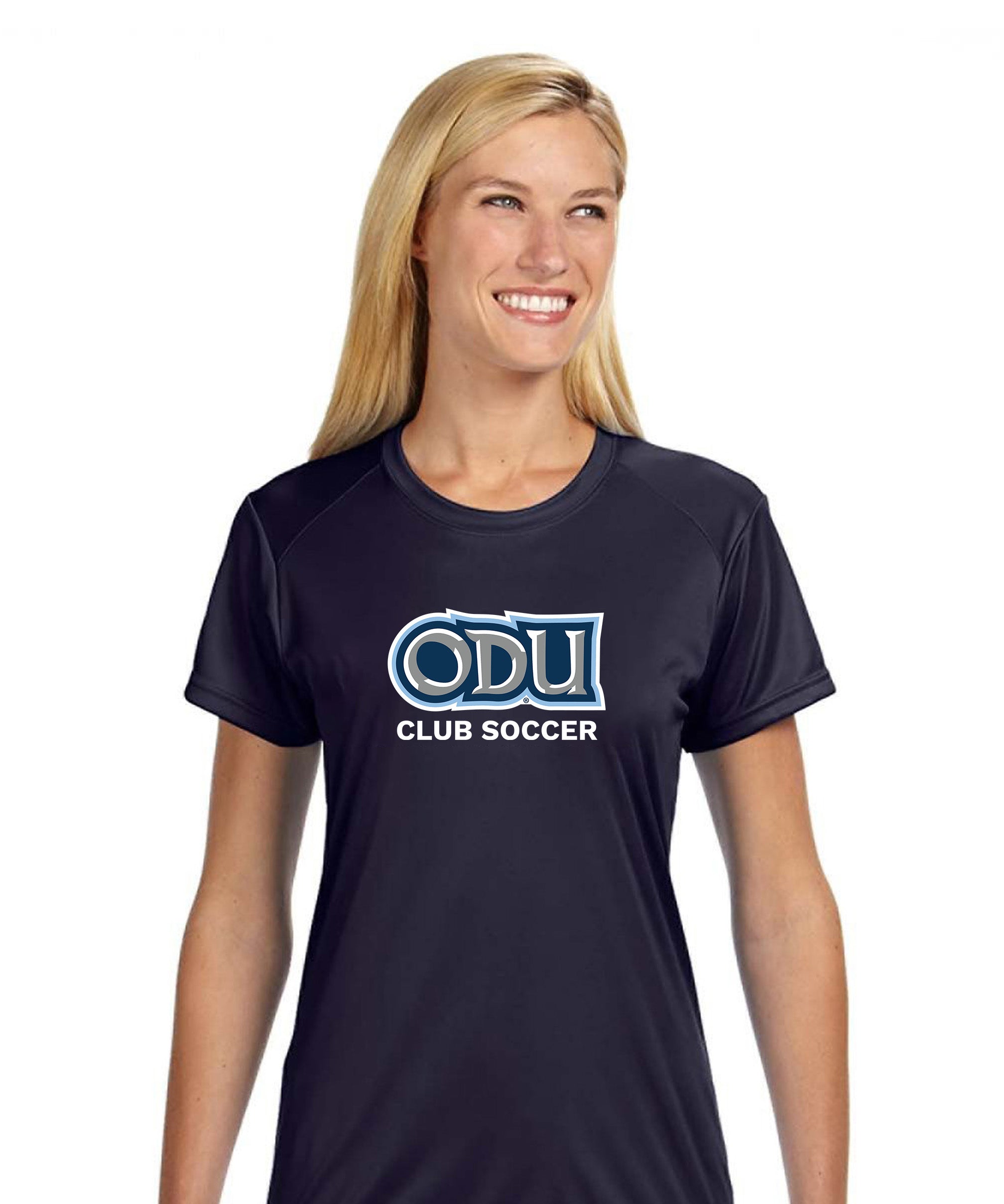 Old Dominion University, Club Sports - Soccer, A4 Women’s Cooling Performance Short Sleeve T-Shirt - Navy