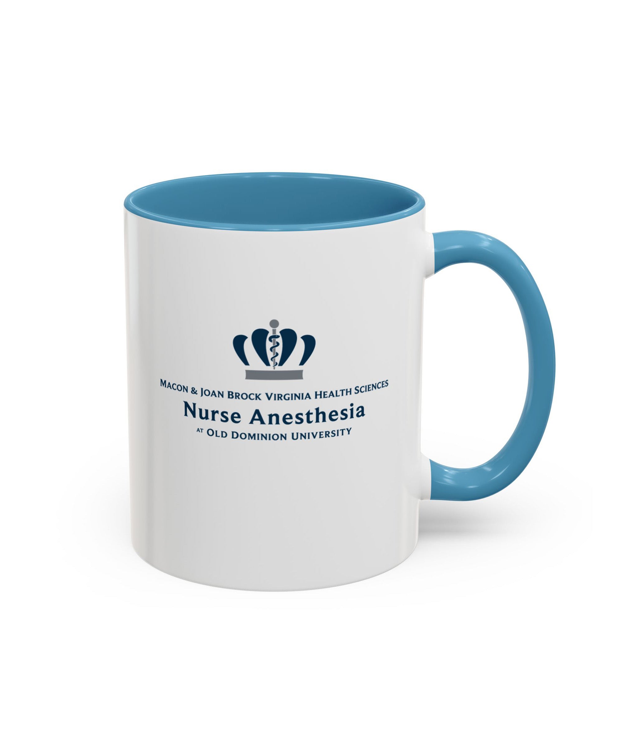 Old Dominion University, Nurse Anesthesia, Accent Coffee Mug 11 oz - light blue