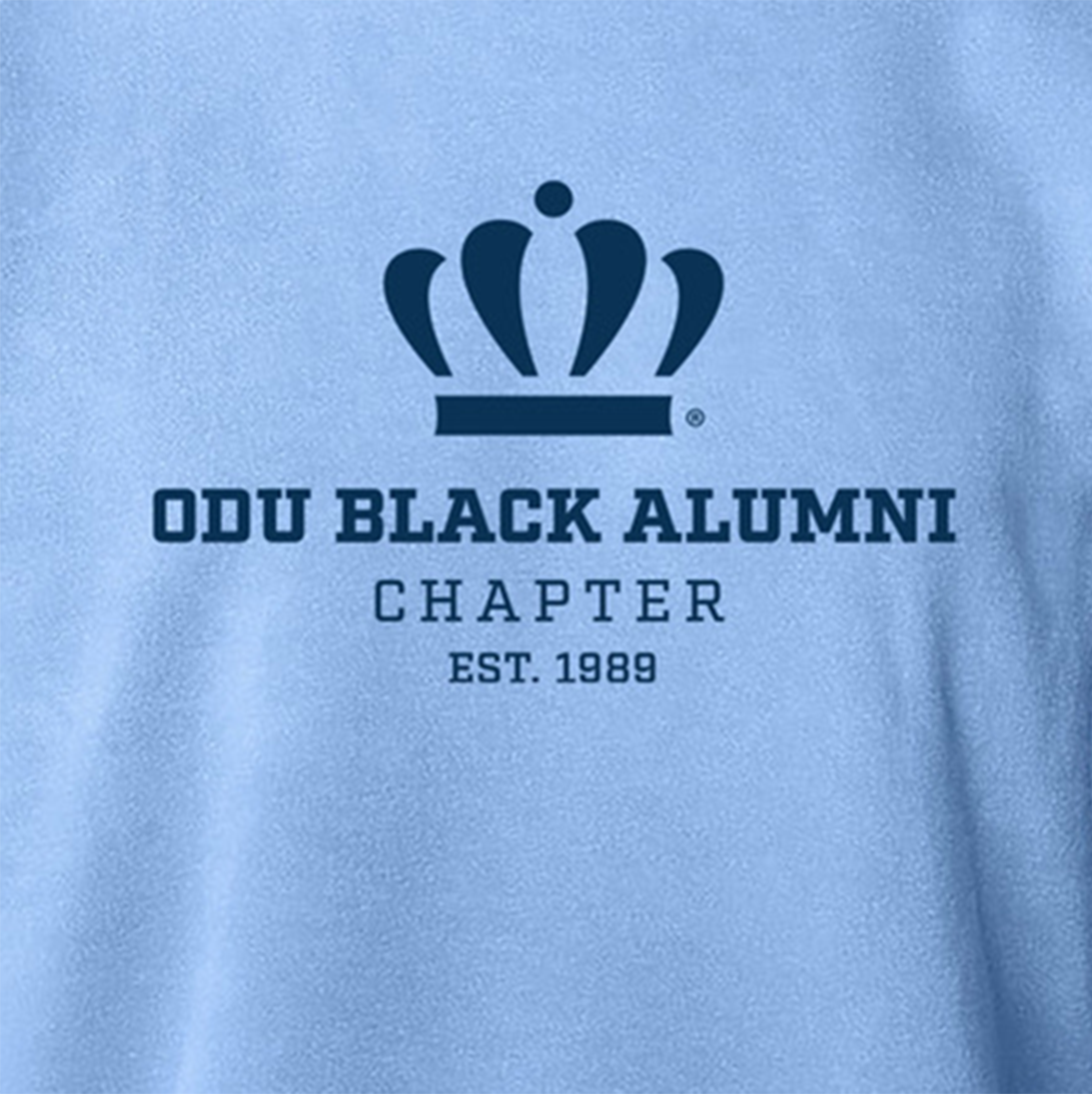 Old Dominion University, Black Alumni Chapter, #01, Mid weight Unisex Pigment Die Crew Sweatshirt - Light Blue