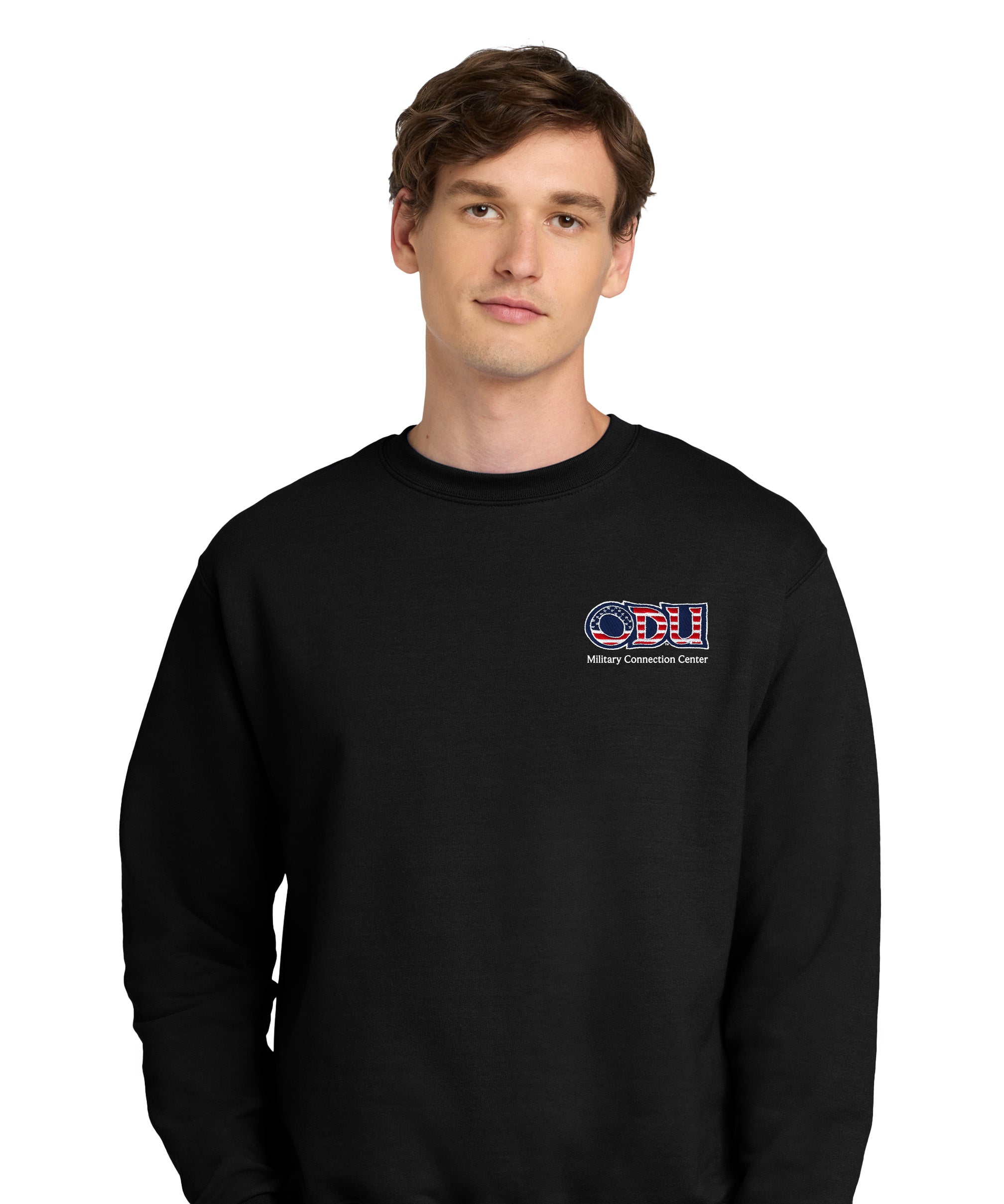 Old Dominion University, ODU Military - Military Connection Center, Champion® Powerblend® Crewneck Sweatshirt - Black
