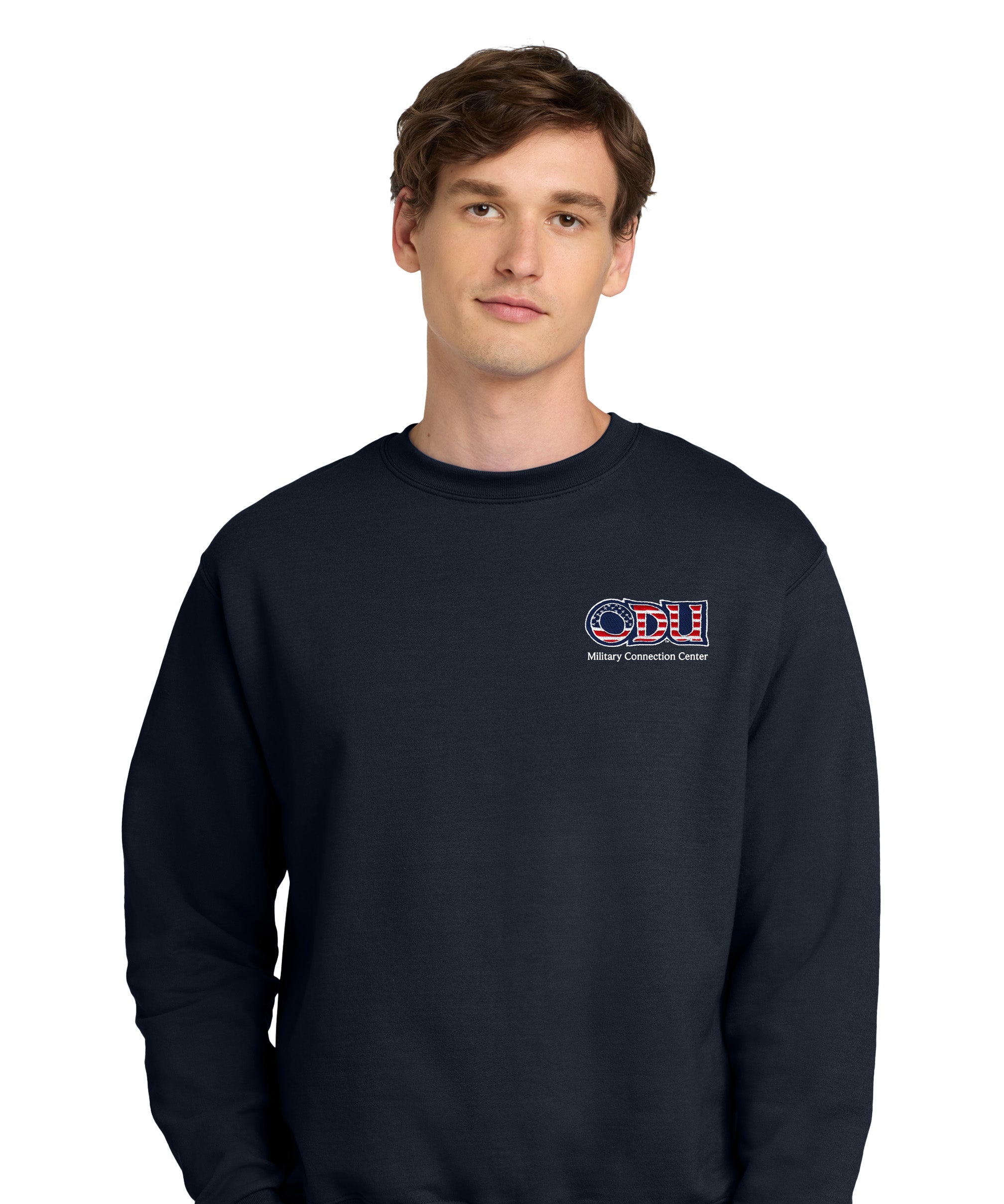 Old Dominion University, ODU Military - Military Connection Center, Champion® Powerblend® Crewneck Sweatshirt - Navy