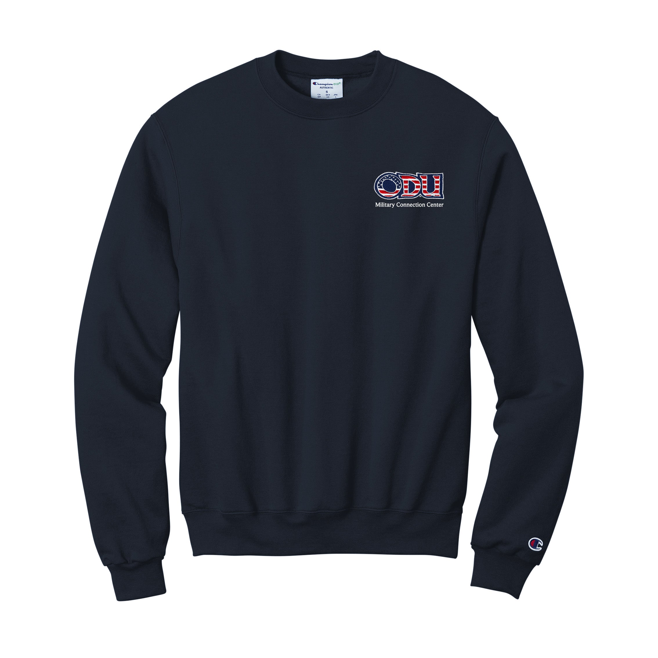Old Dominion University, ODU Military - Military Connection Center, Champion® Powerblend® Crewneck Sweatshirt - Navy