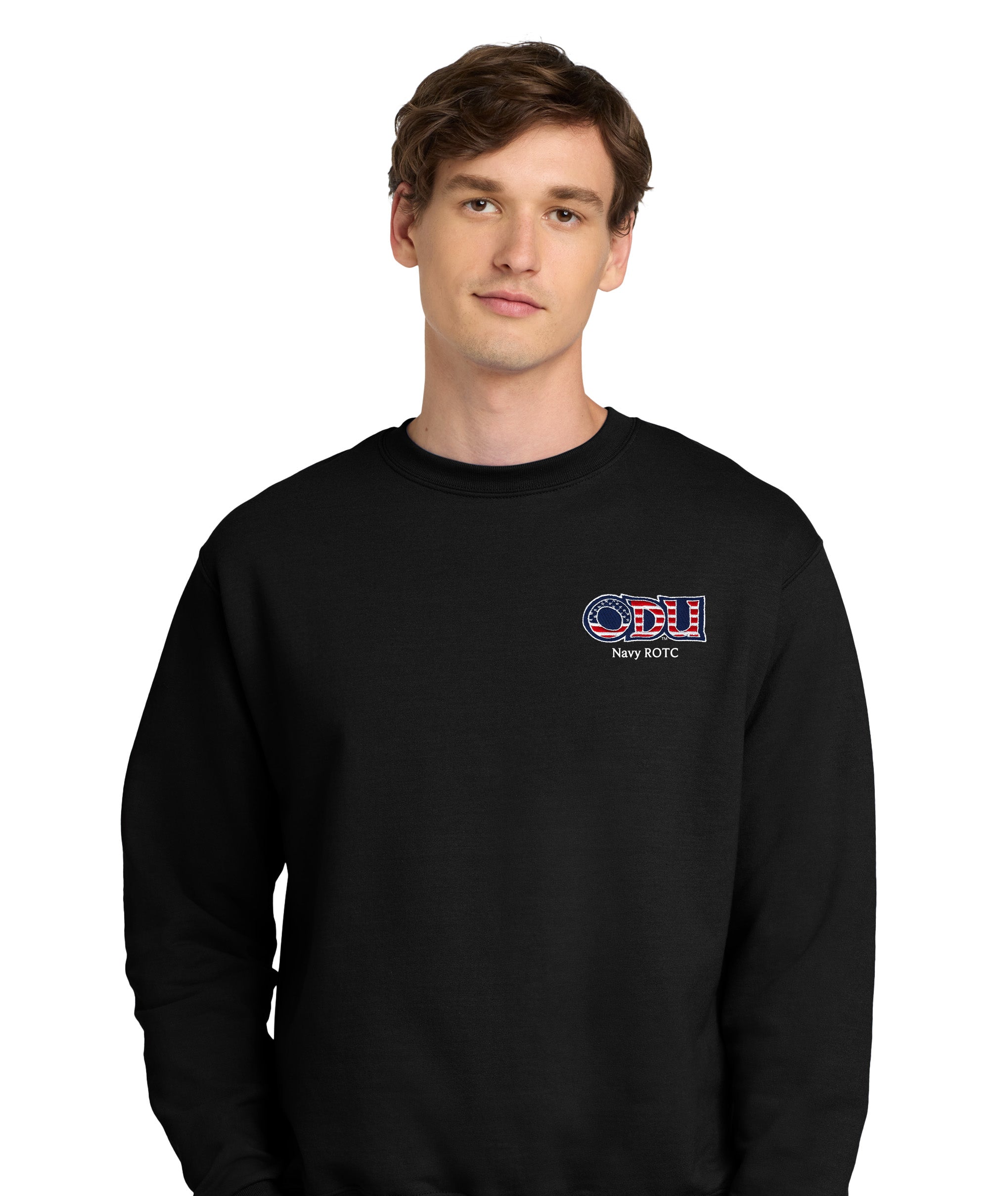 Old Dominion University, ODU Military - Navy ROTC, Champion® Powerblend® Crewneck Sweatshirt - Black