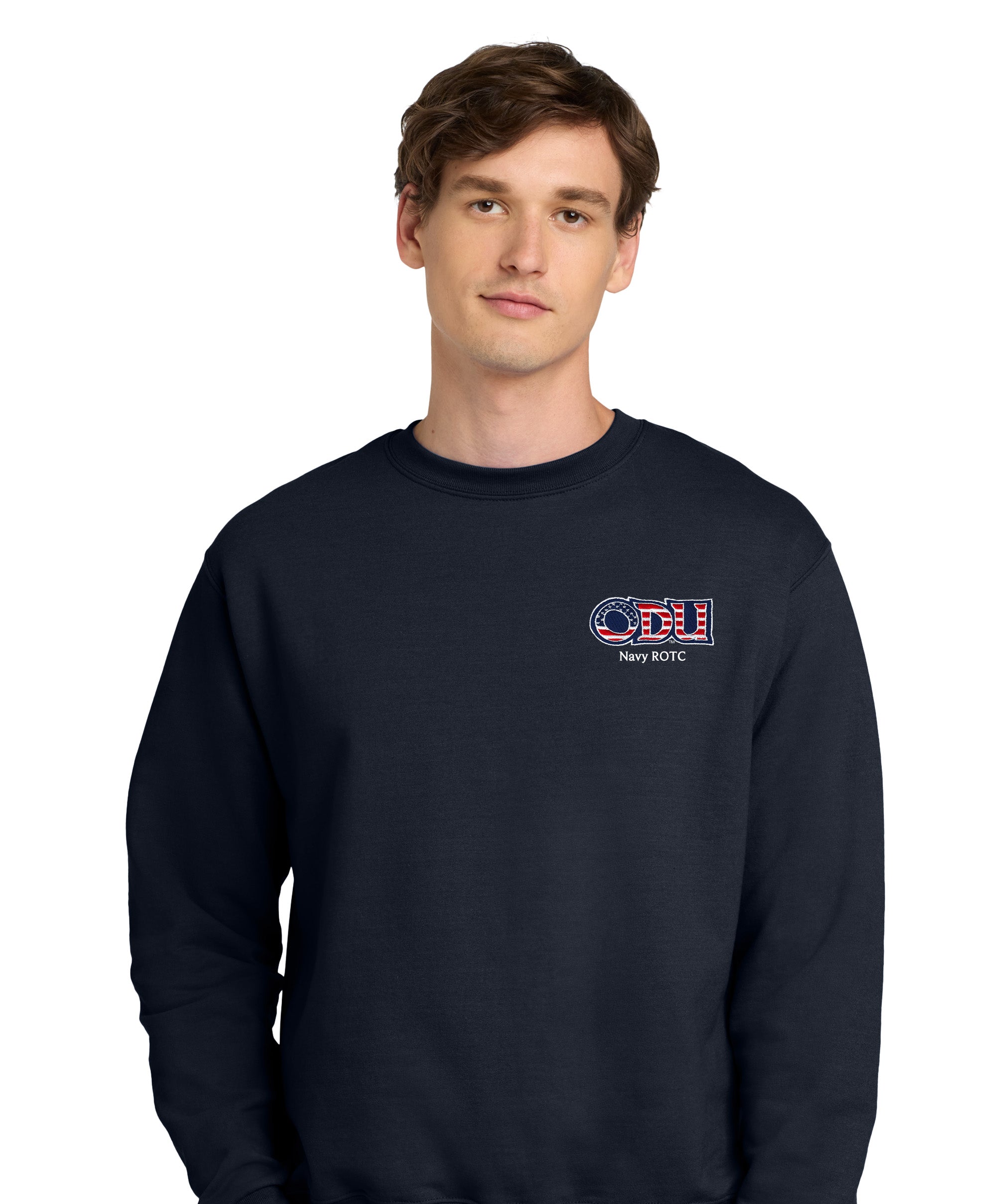 Old Dominion University, ODU Military - Navy ROTC, Champion® Powerblend® Crewneck Sweatshirt - Navy
