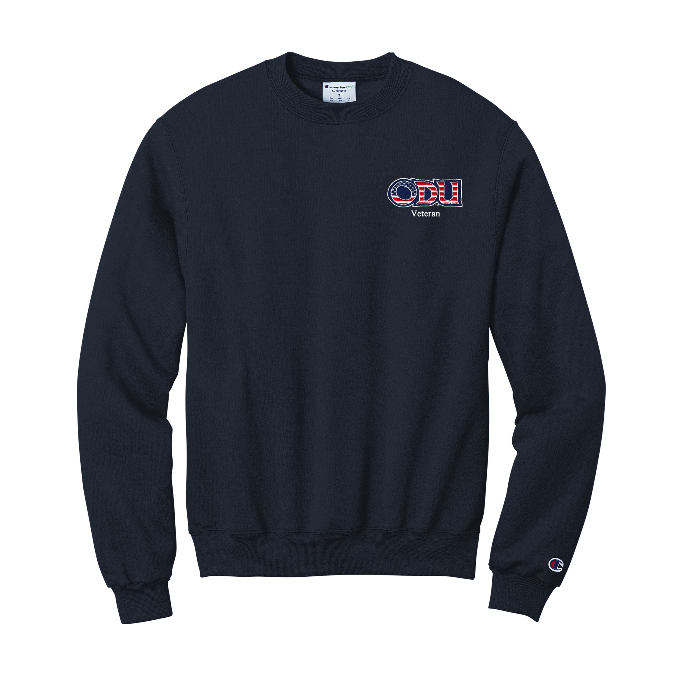Old Dominion University, ODU Military, Military - Veteran, Champion® Powerblend® Crewneck Sweatshirt - Navy